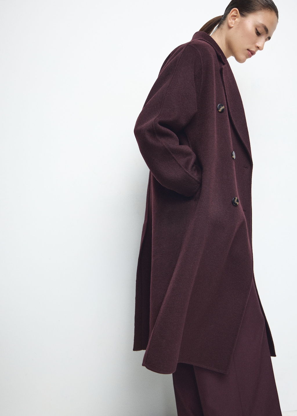 Mango Handmade oversized wool coat