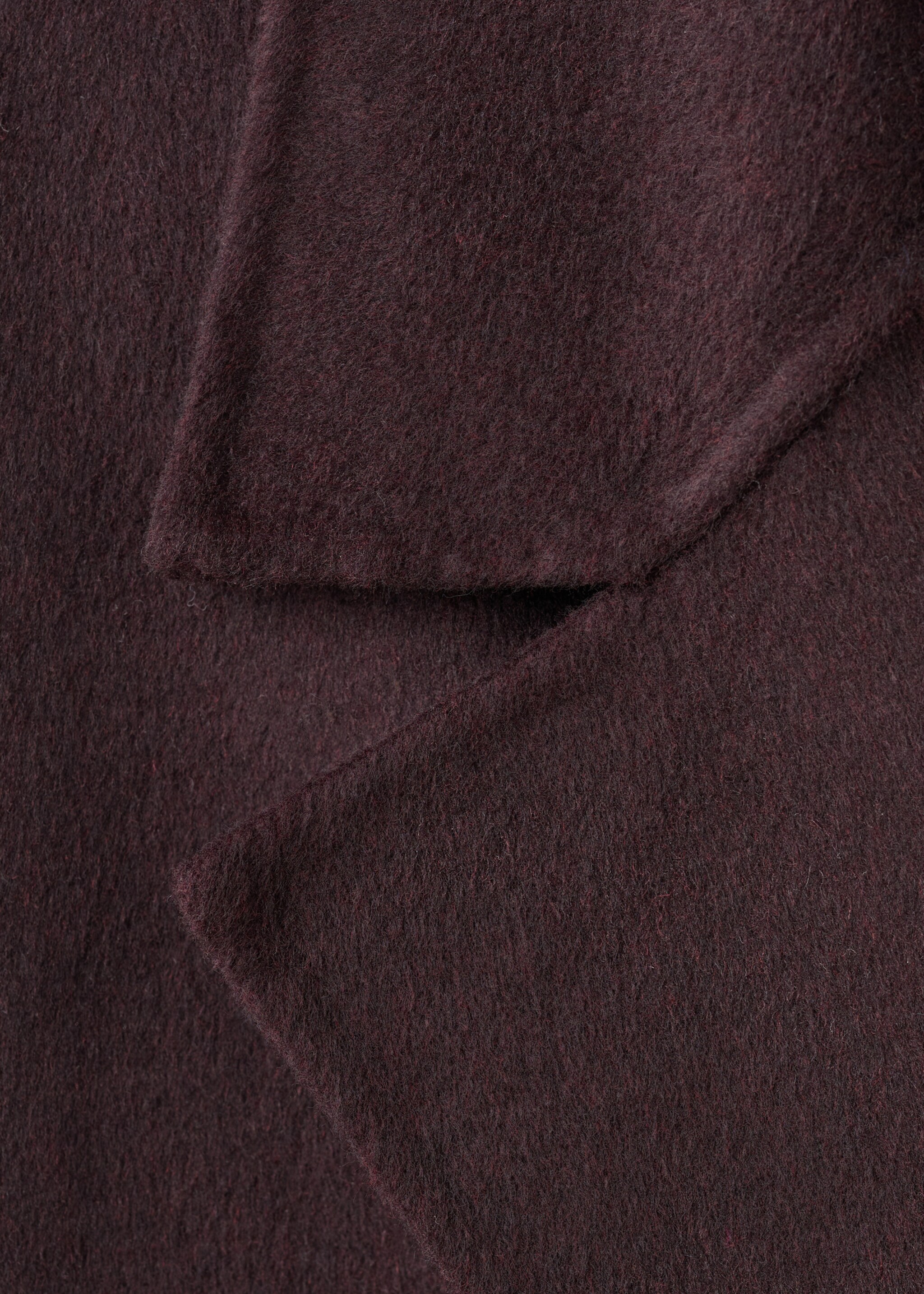 Handmade oversized wool coat - Details of the article 8, Wine. Ref: 27061210-00.