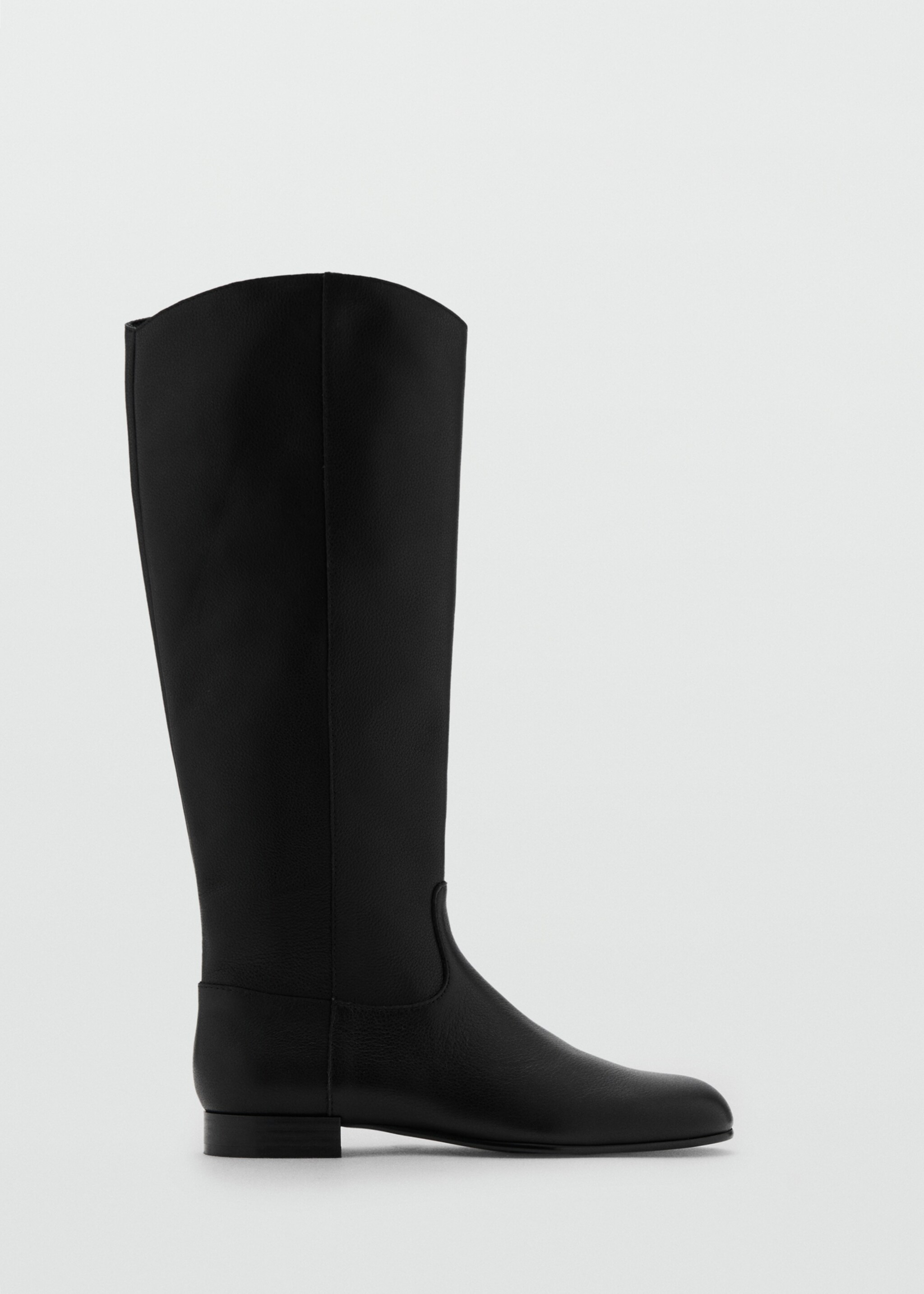 Bottes cuir fermeture Éclair - Article sans modèle, Noir. Ref: 27061212-00.