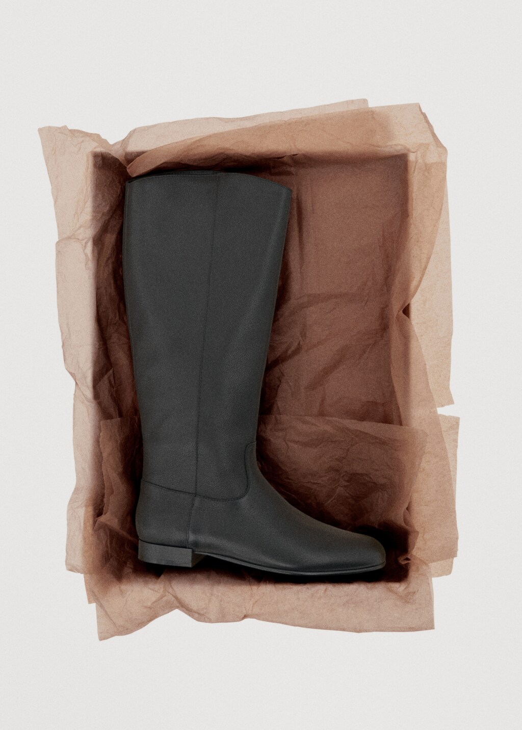 Mango Zipper leather boots