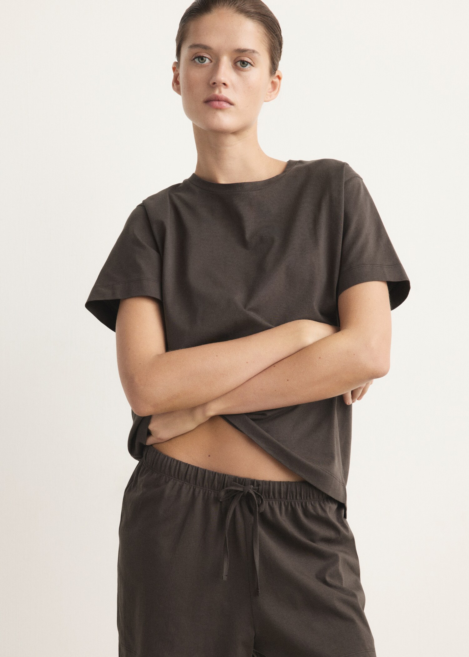 Cotton two-piece short-sleeved pyjamas - Details of the article 6