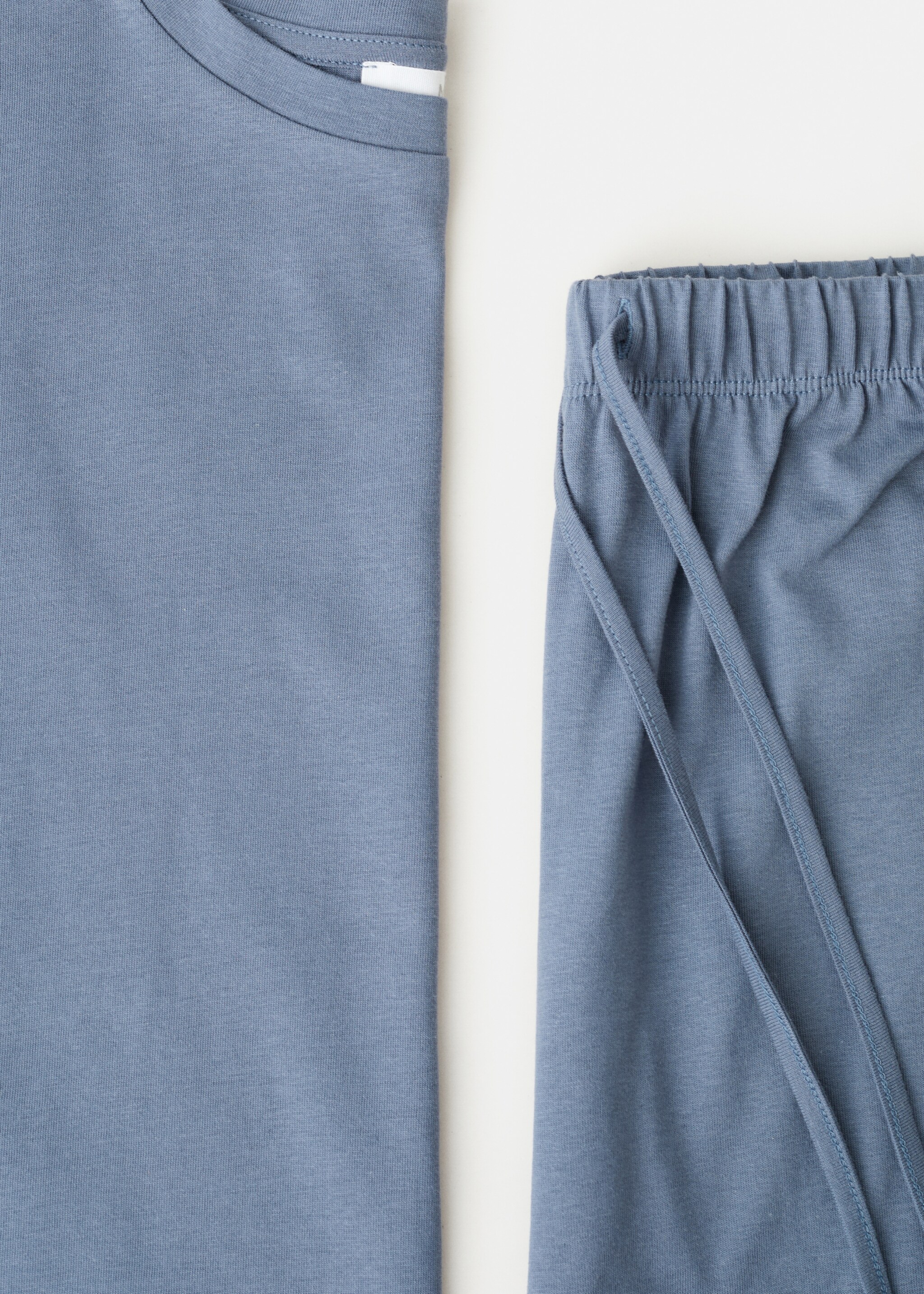 Cotton two-piece short-sleeved pyjamas - Details of the article 8, Ink Blue. Ref: 27061216-00.