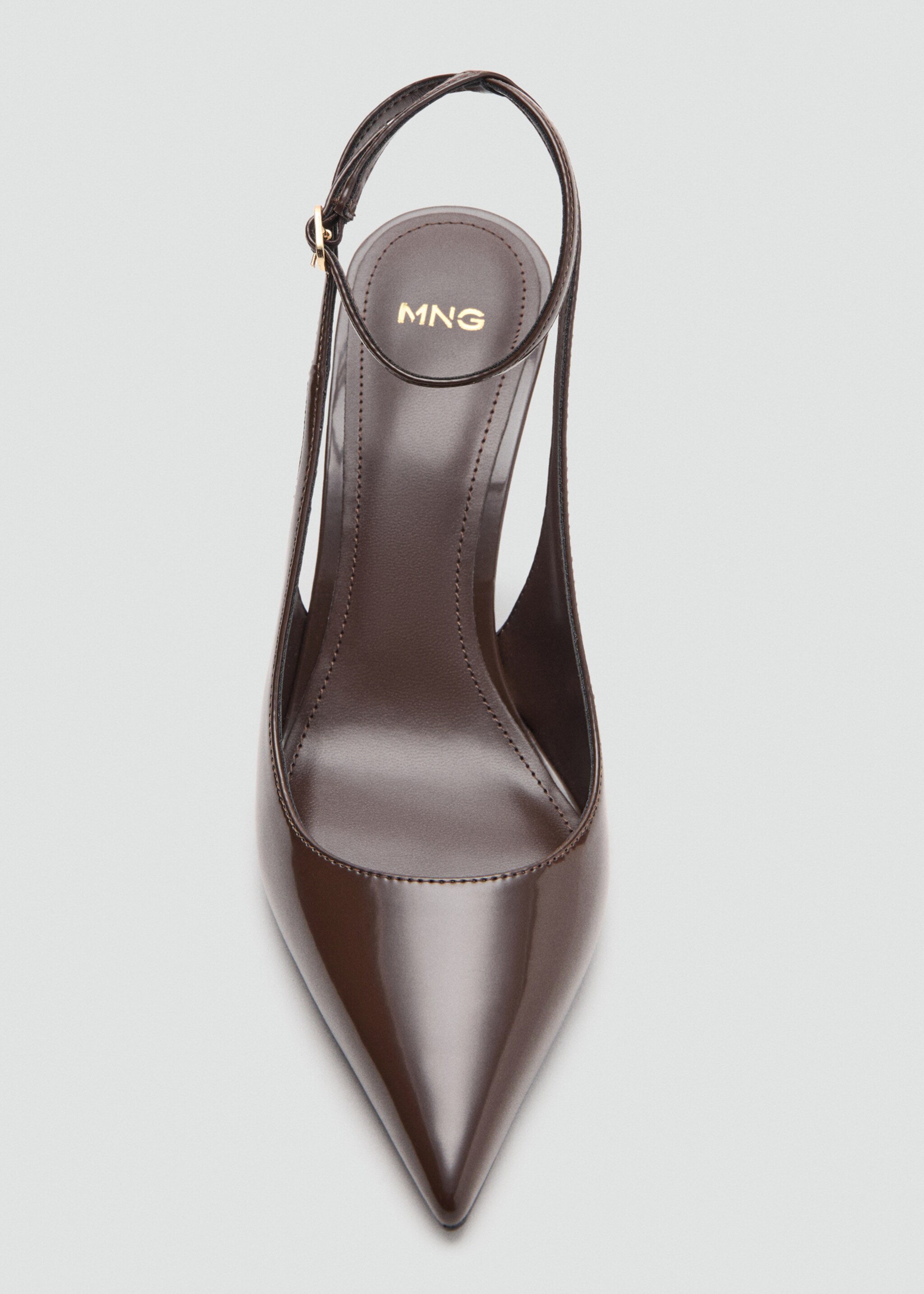 Ankle-cuff heel shoes - Details of the article 2, Chocolate. Ref: 27061218-00.