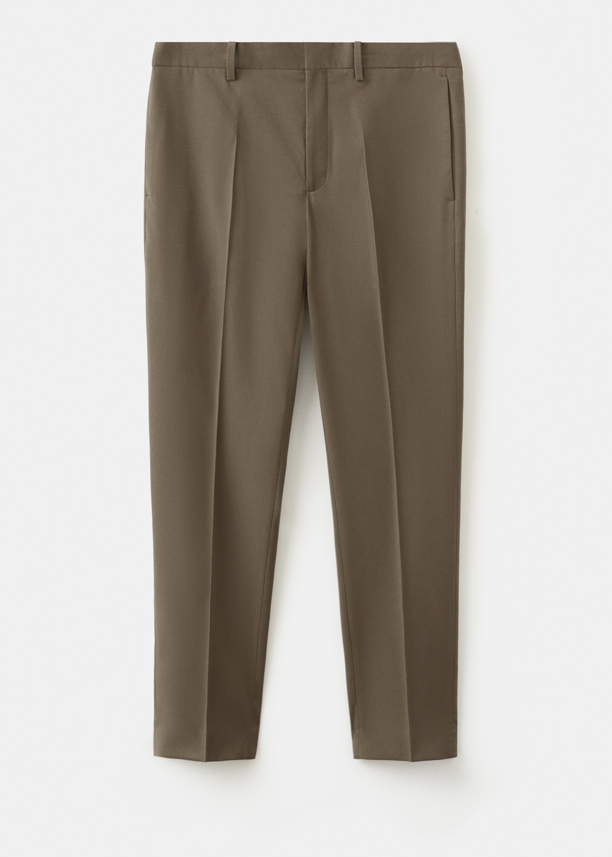 Stretch fabric super slim-fit suit trousers - Article without model, Brown. Ref: 27061219-00.