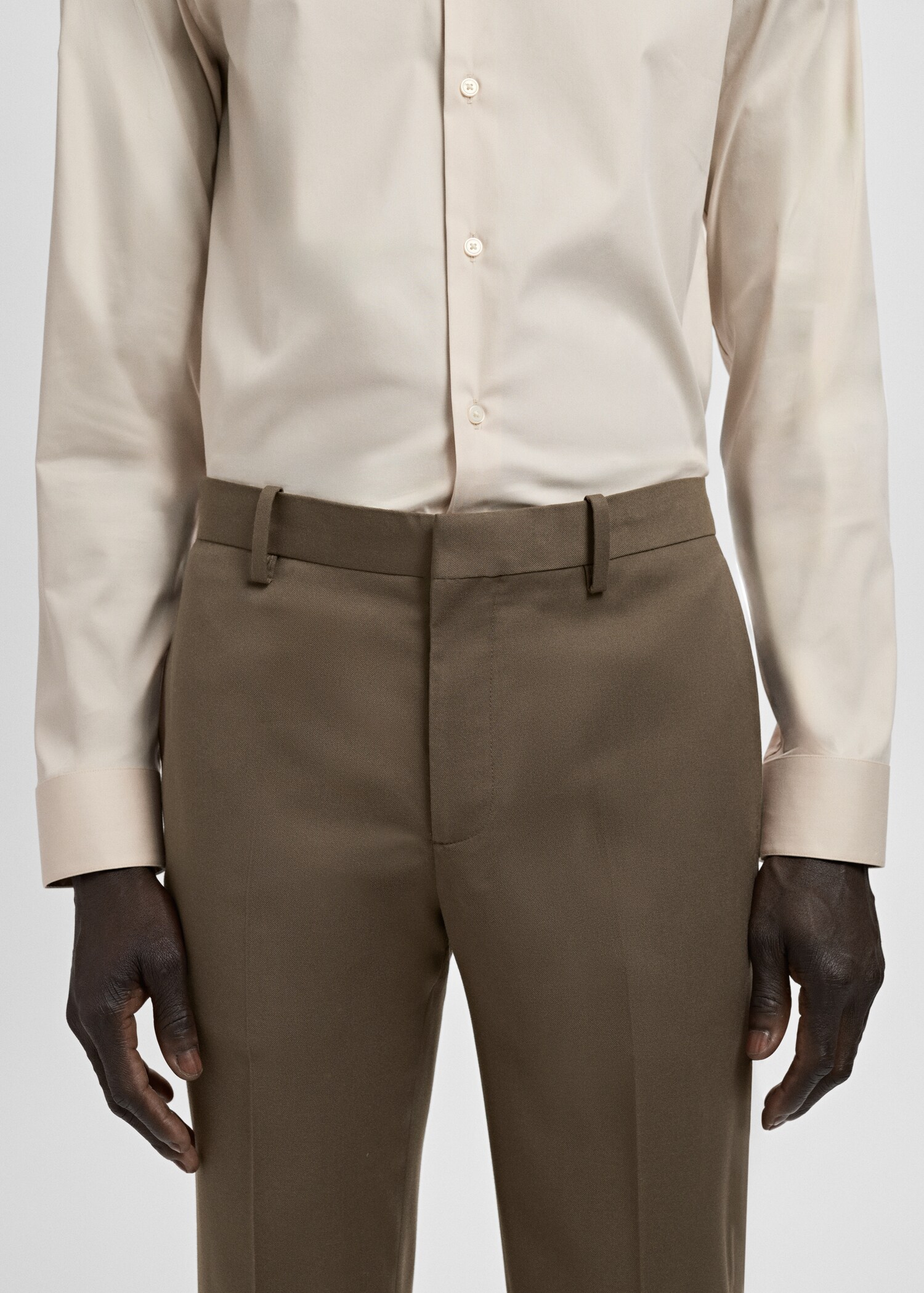 Stretch fabric super slim-fit suit trousers - Details of the article 1