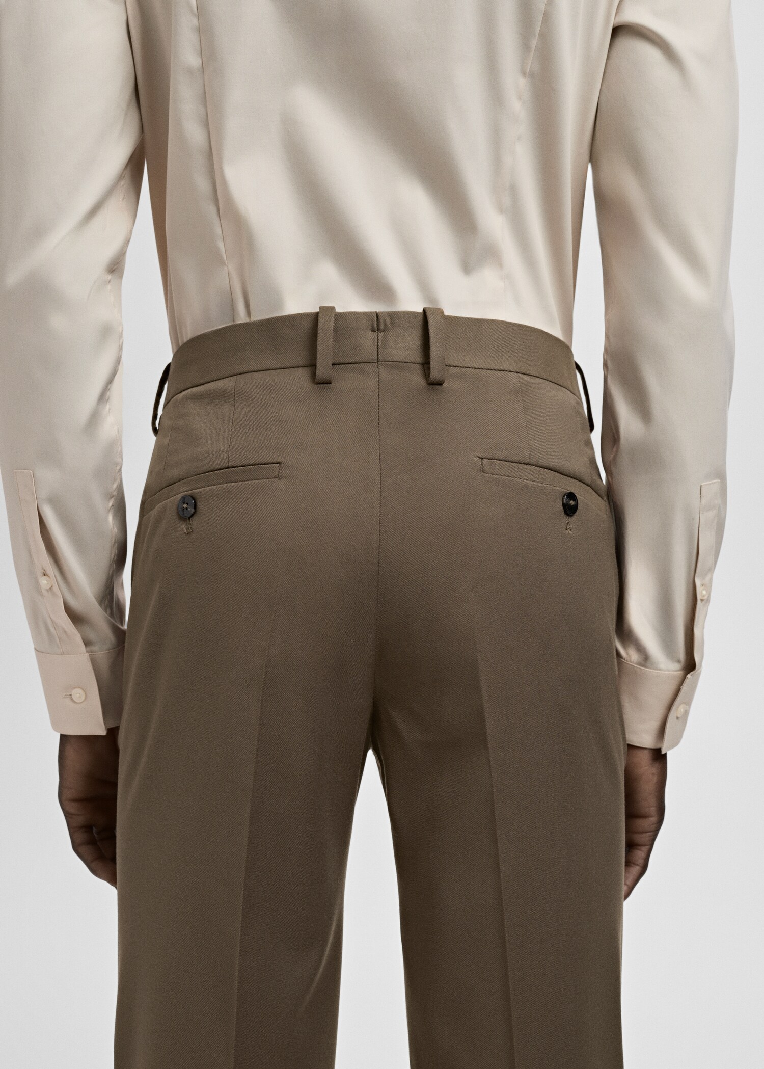 Stretch fabric super slim-fit suit trousers - Details of the article 6