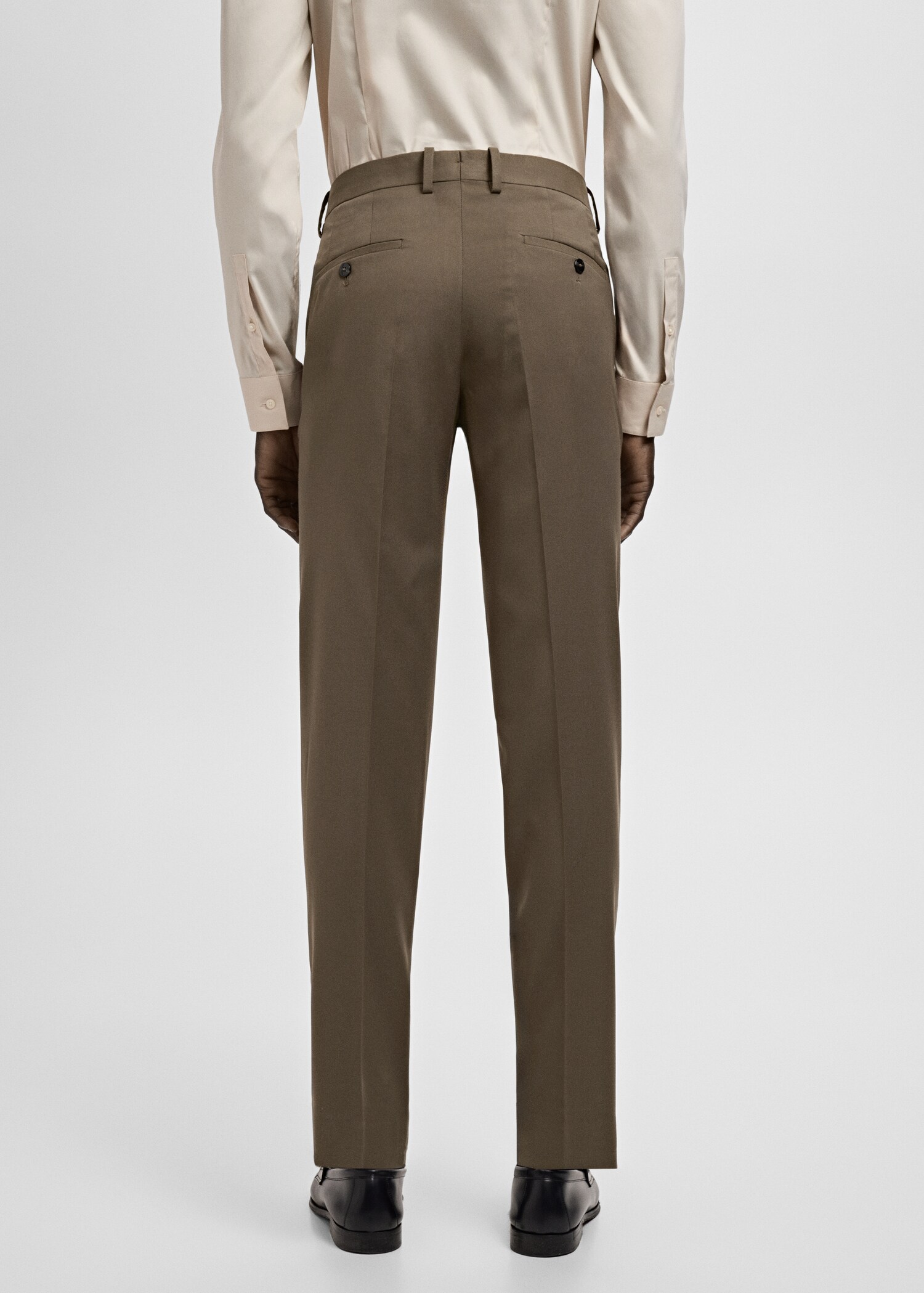 Stretch fabric super slim-fit suit trousers - Reverse of the article