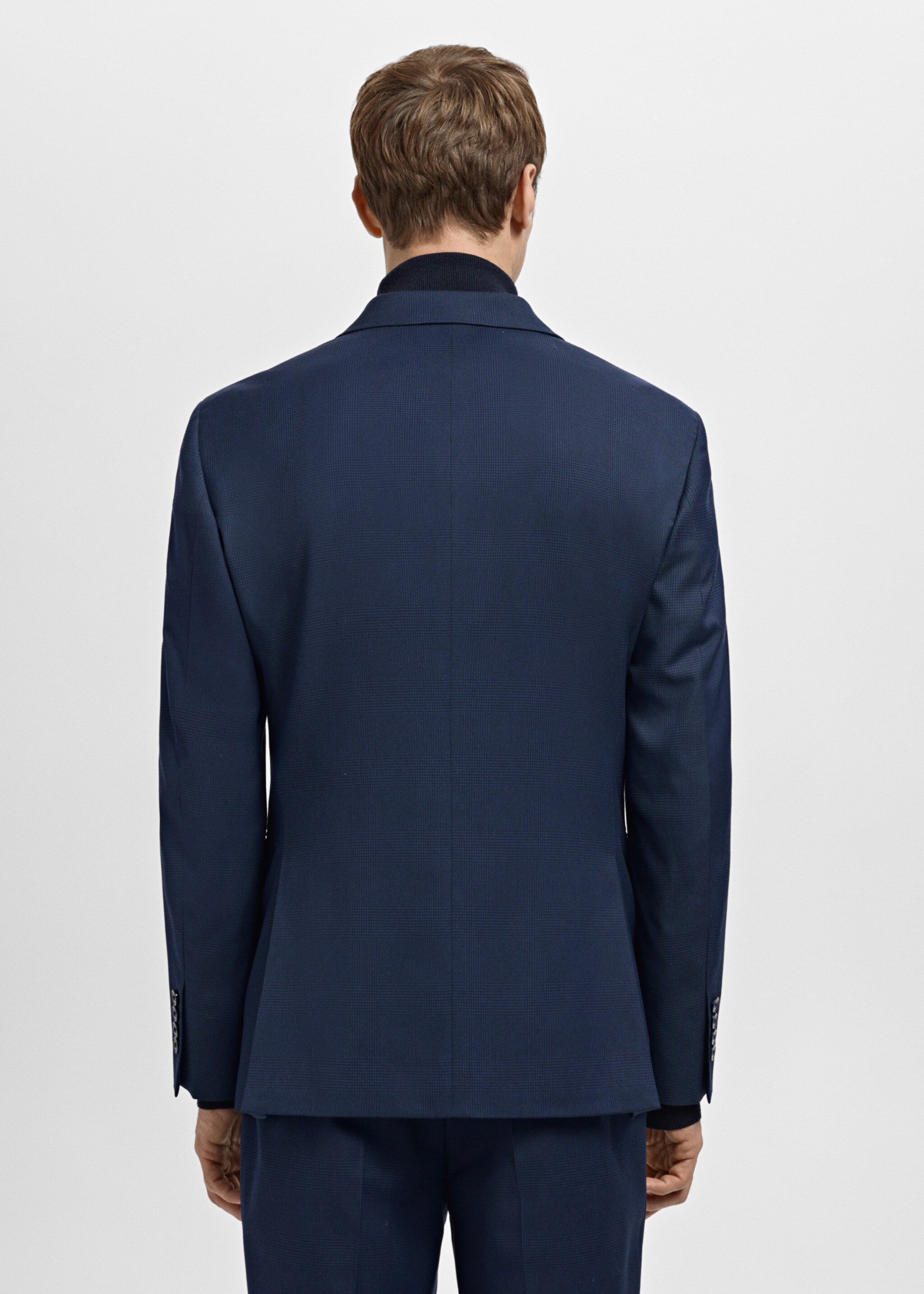 Milan slim-fit suit jacket - Reverse of the article, Dark Navy. Ref: 27061222-00.