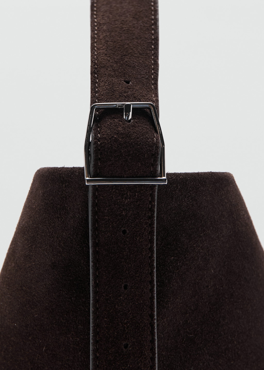 Suede shopper bag