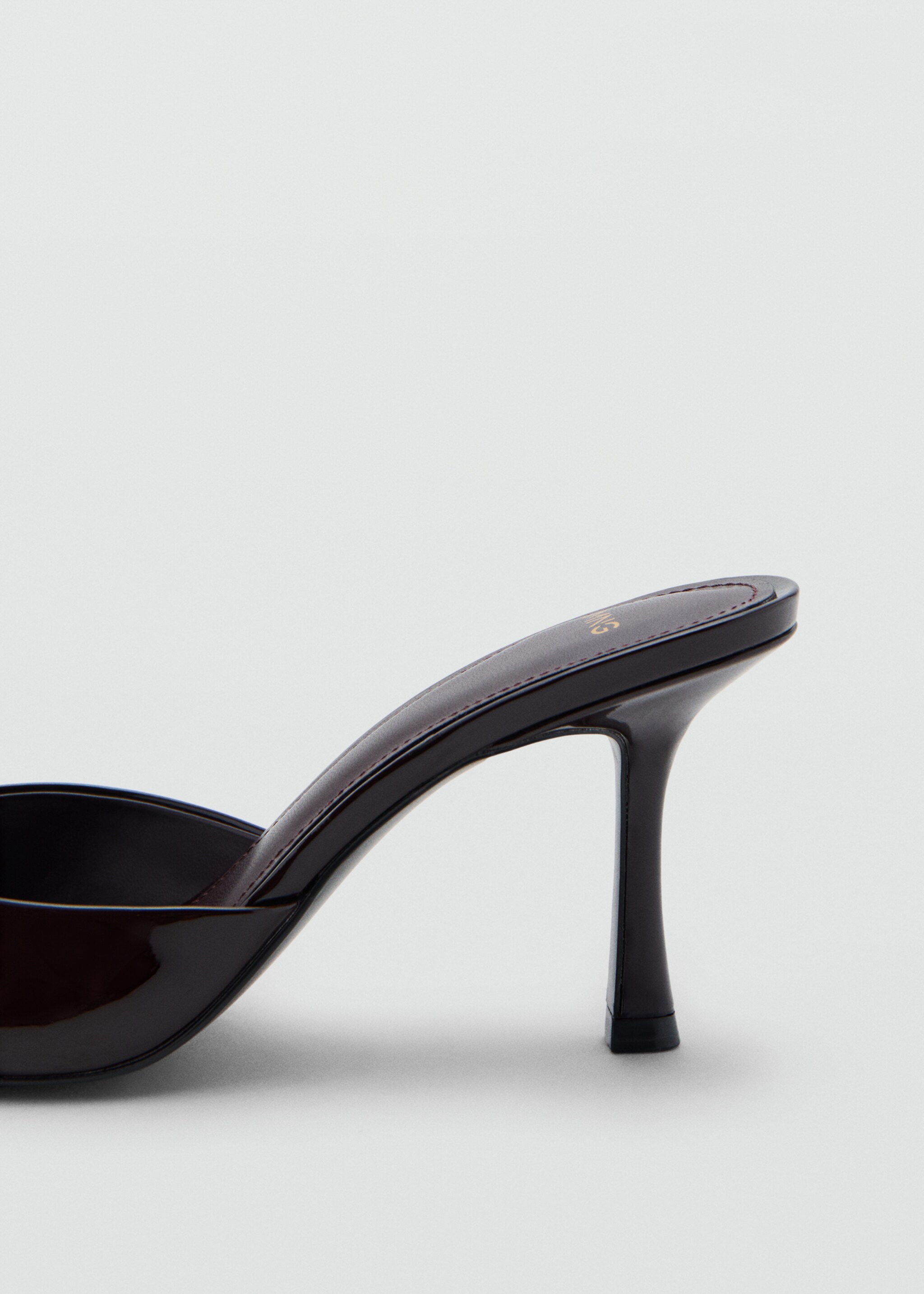 Patent leather high-heeled sandals - Details of the article 2, Burgundy. Ref: 27061228-00.