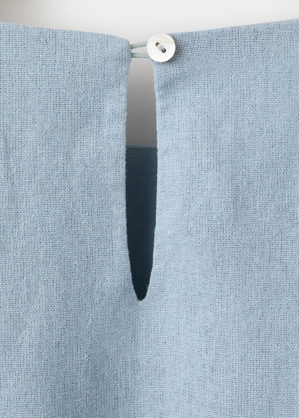 Linen-blend midi dress