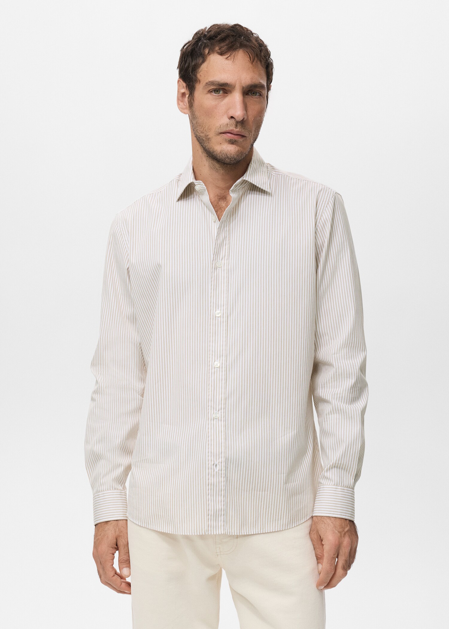 Chemise coton rayures regular-fit - Plan moyen