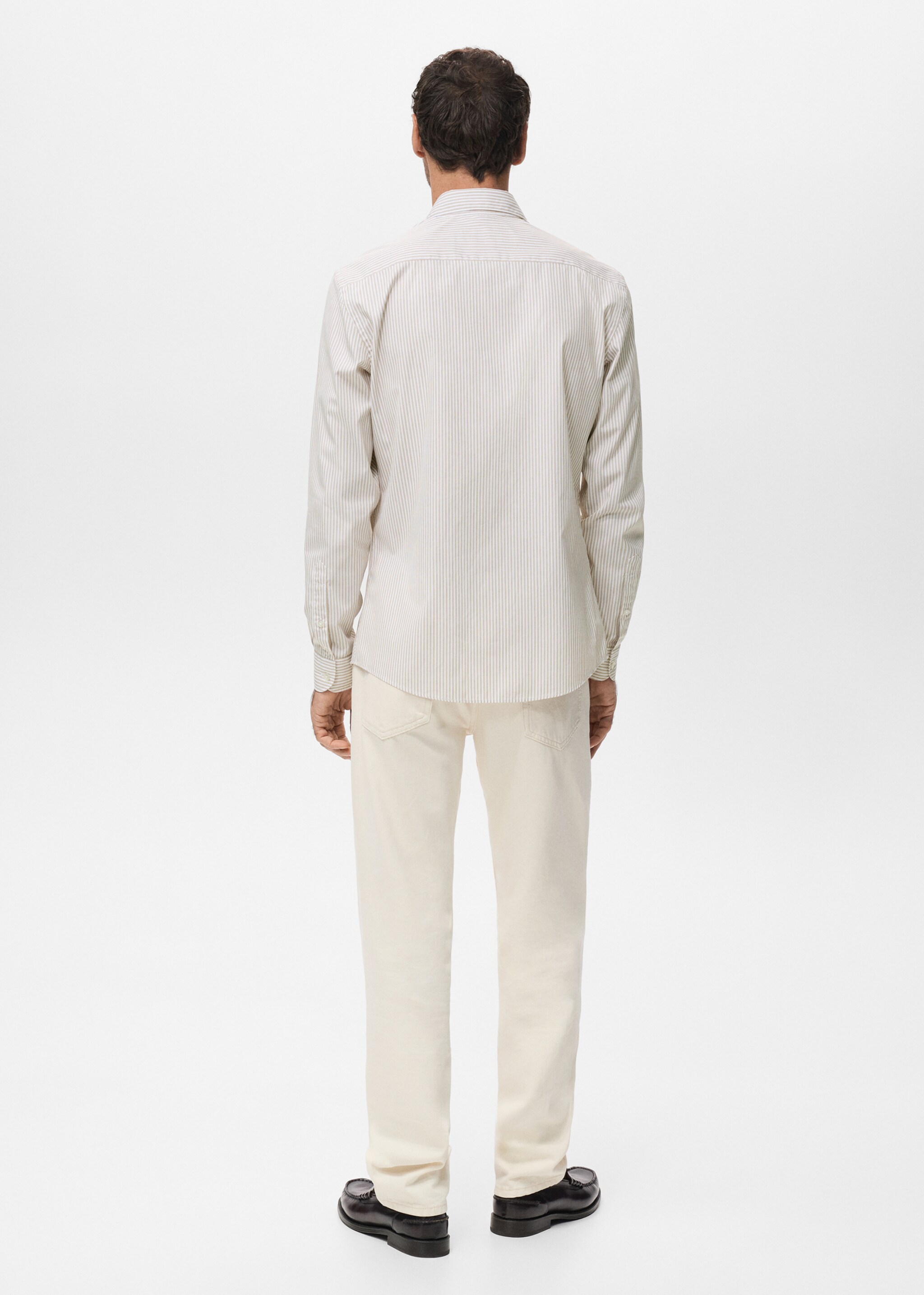 常规版型条纹棉质衬衫 - null, 中褐色. Ref: 27061231-00.