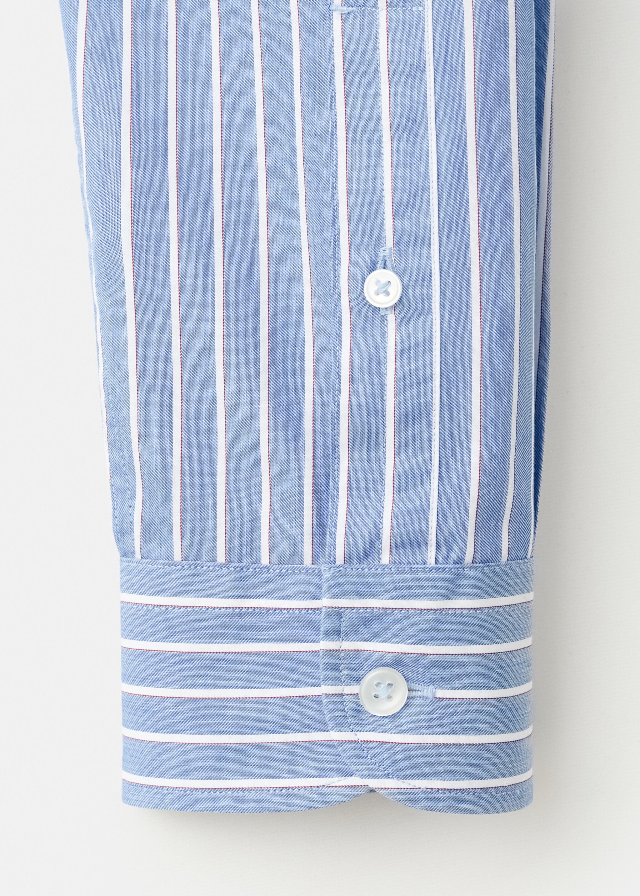 Chemise coton rayures regular-fit - Détail de l'article 0, Bleu. Ref: 27061231-00.