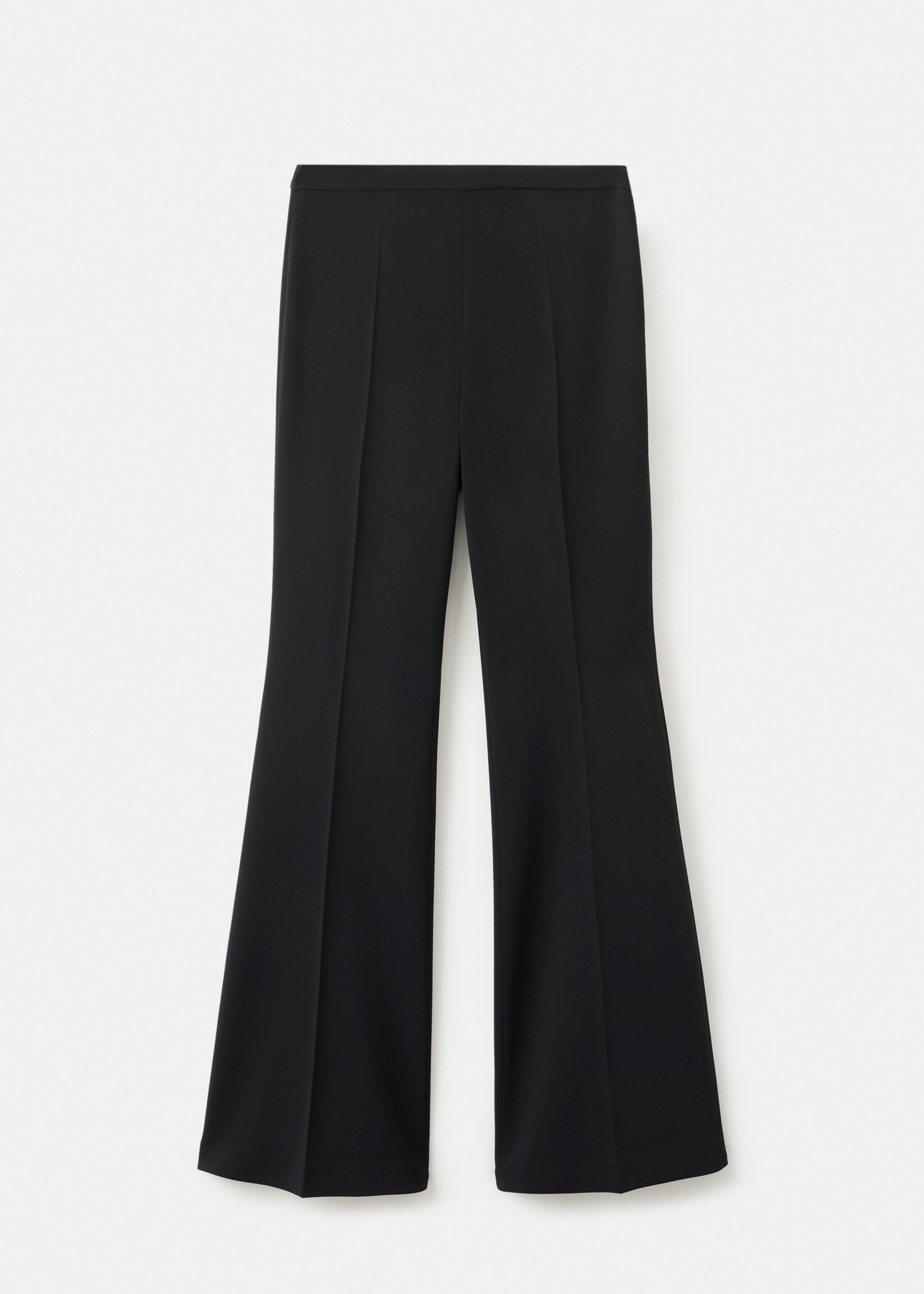 High-waist flared pants - Article without model, Black. Ref: 27061233-00.