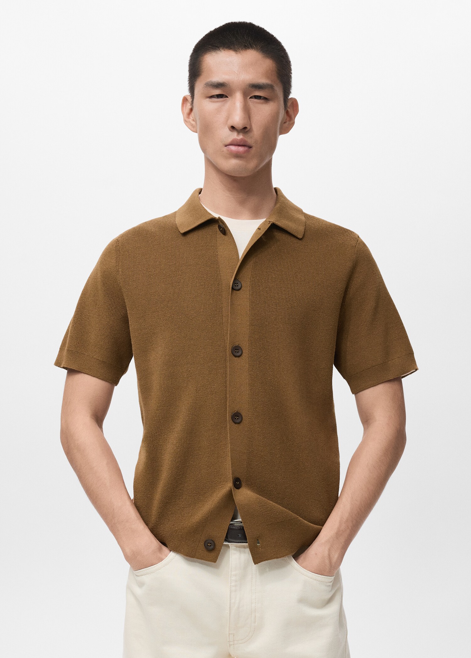 Cotton knit shirt - Medium plane