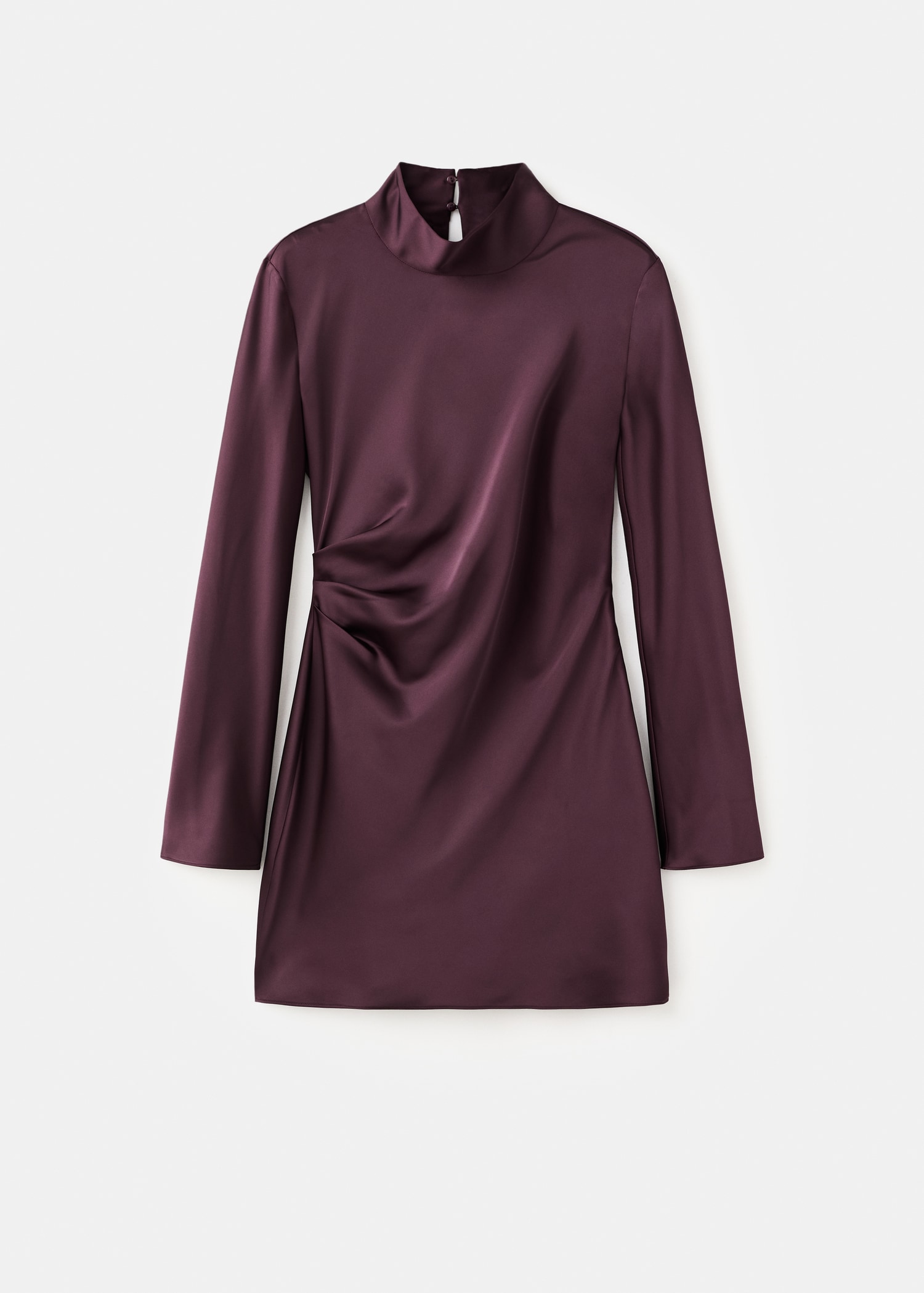 Satin high-neck dress - Article without model