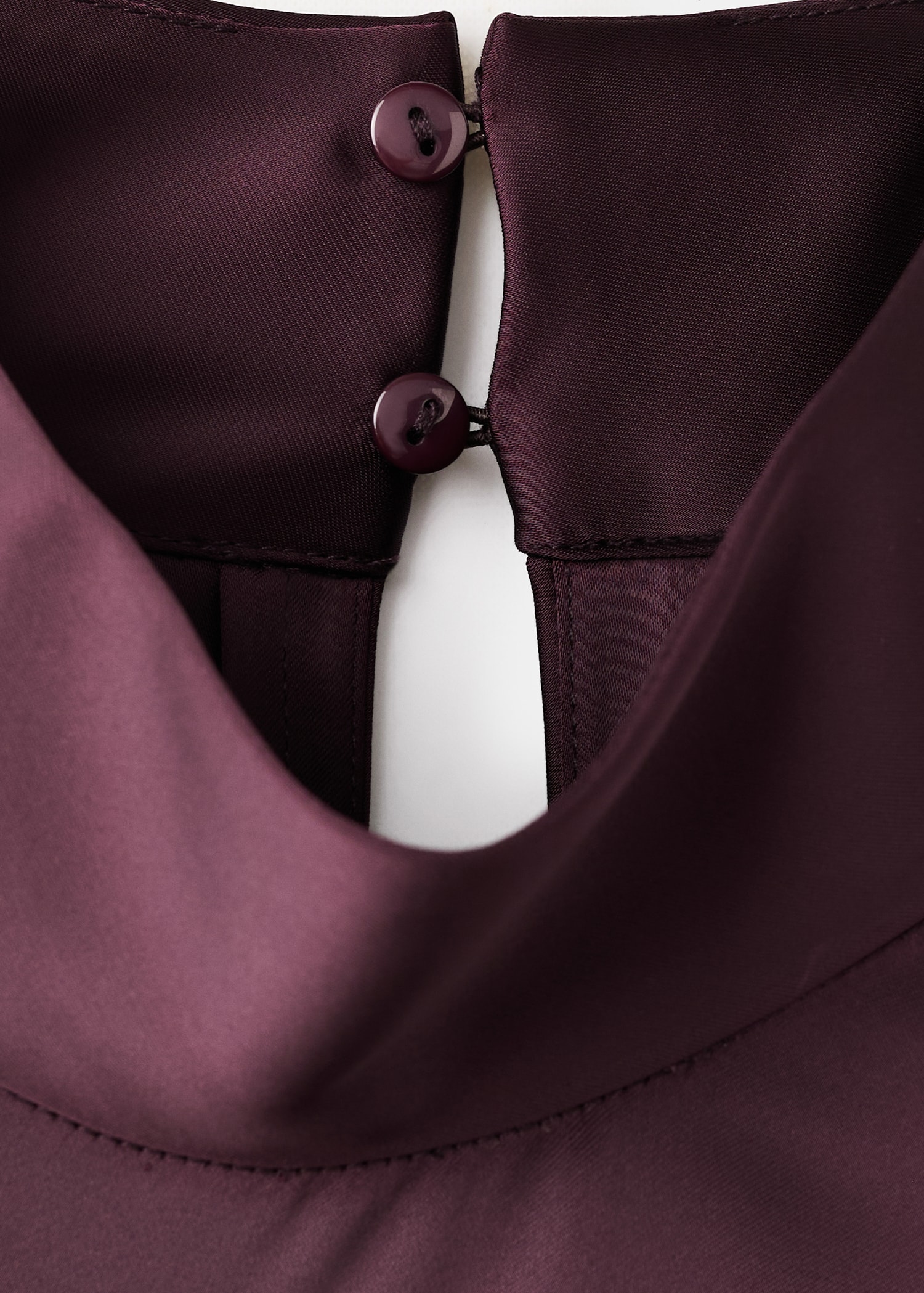 Satin high-neck dress - Details of the article 0