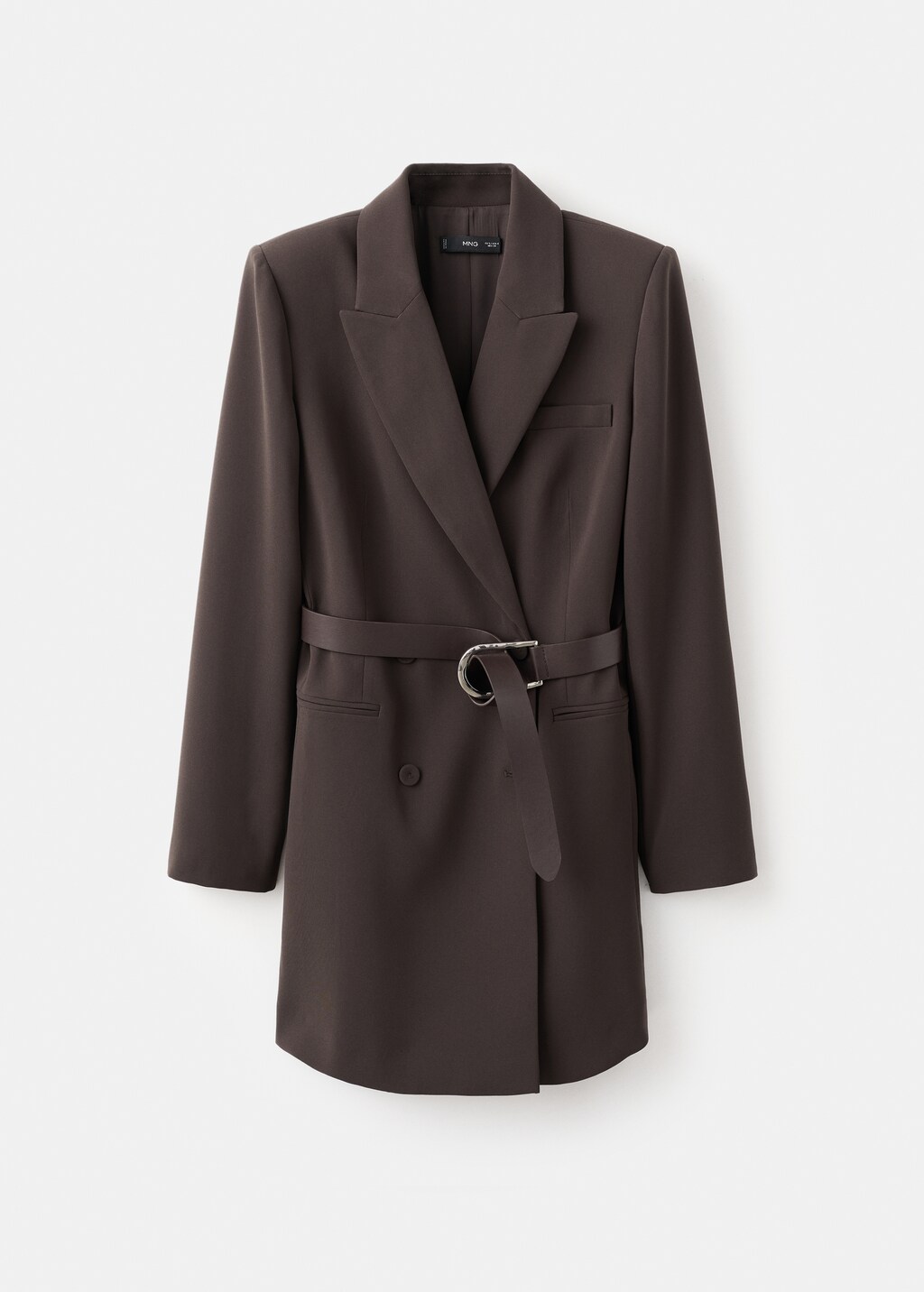 Blazer-style dress with belt - image 5