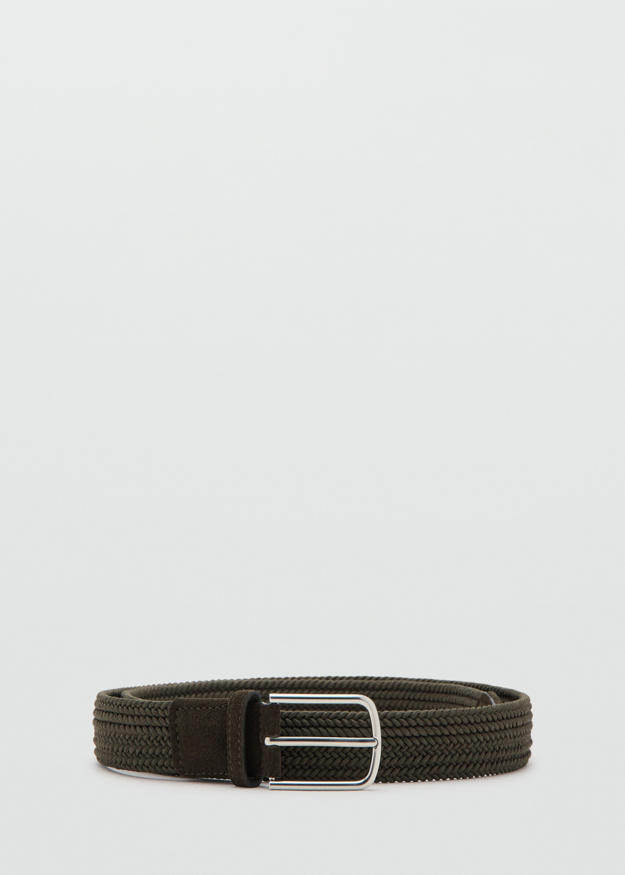 Braided elastic belt - Article without model, Khaki. Ref: 27061244-00.