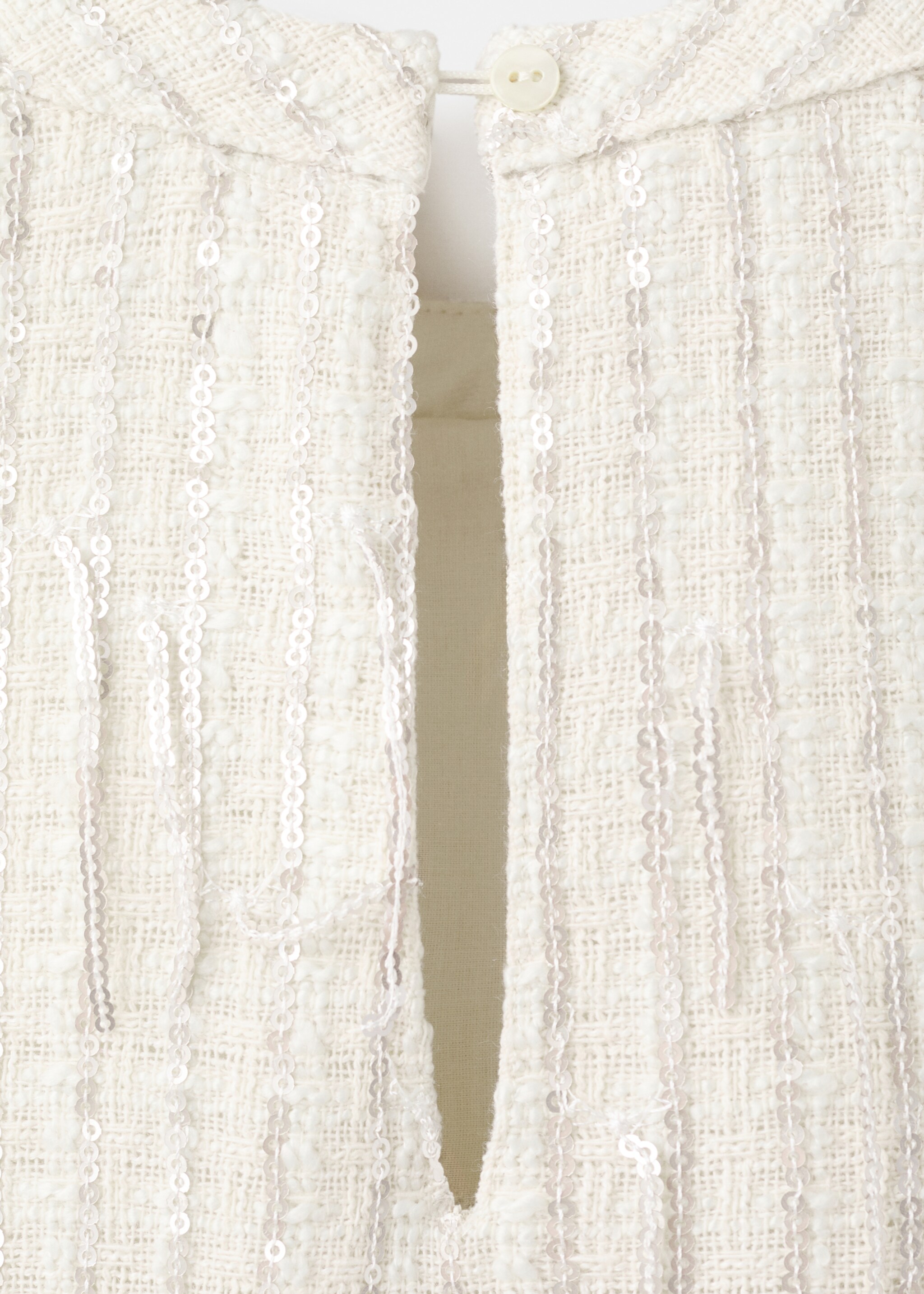 Sequined dress - Details of the article 0, Beige. Ref: 27061246-00.