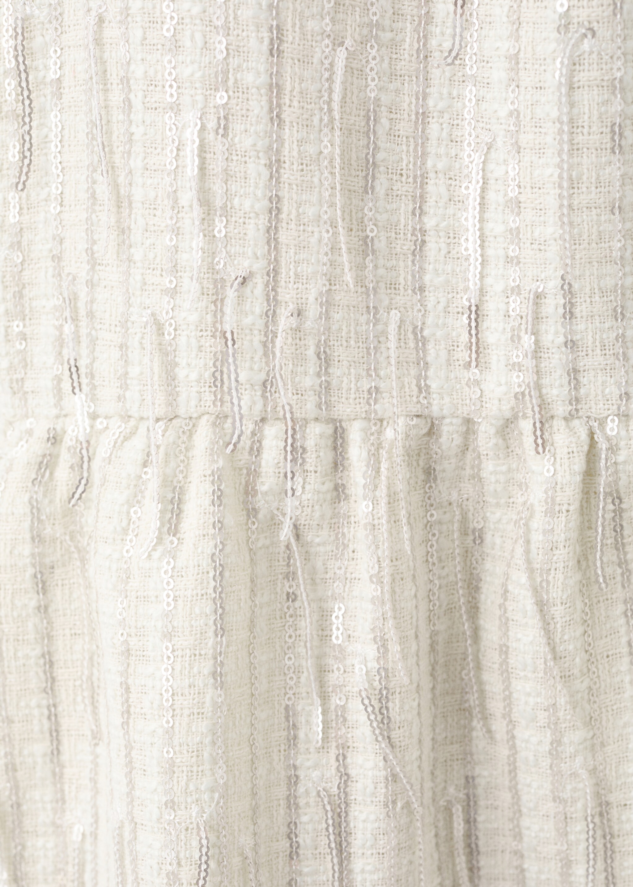 Sequined dress - Details of the article 8, Beige. Ref: 27061246-00.