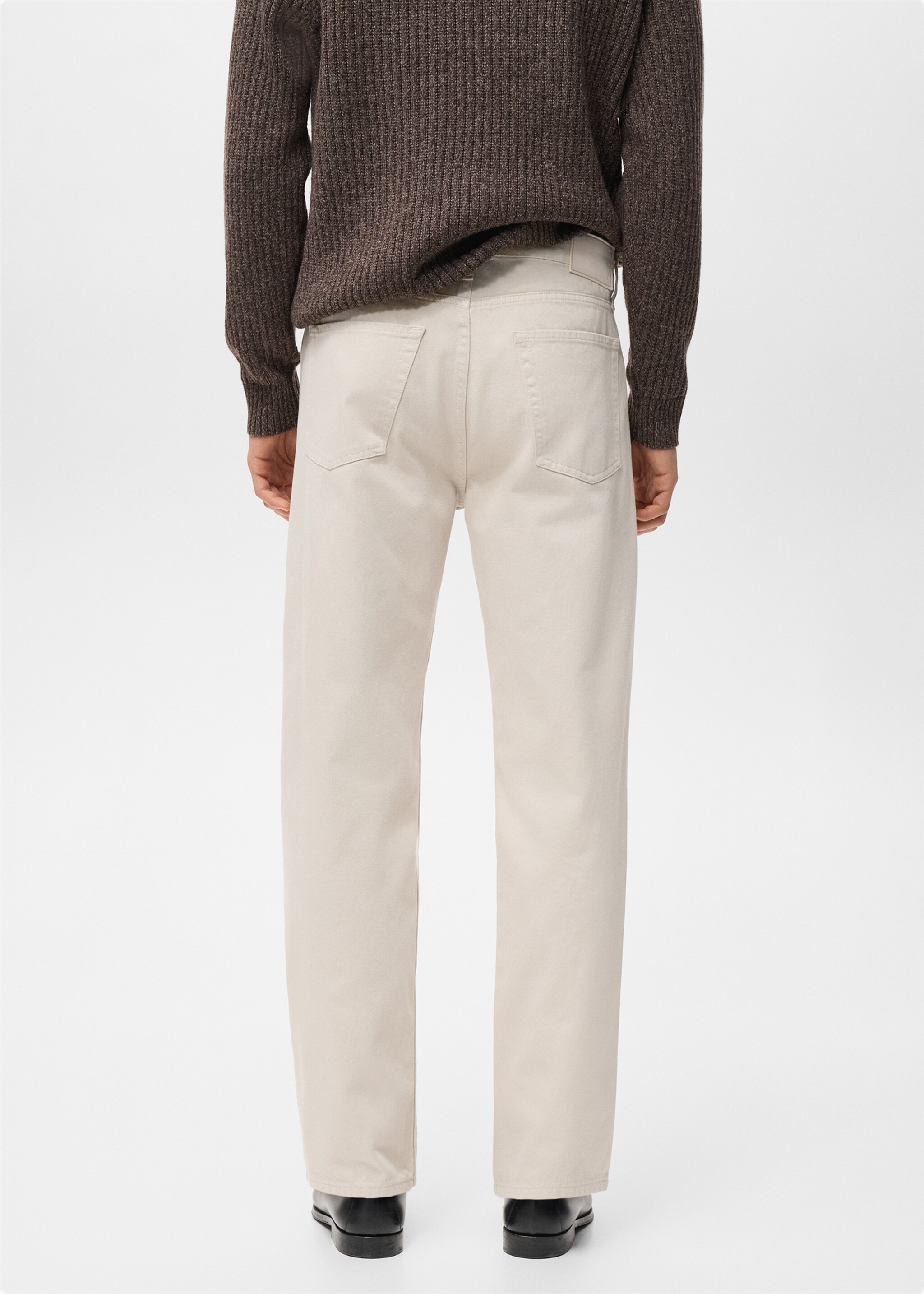 Moby straight-fit jeans - Reverse of the article, Ecru. Ref: 27061247-00.