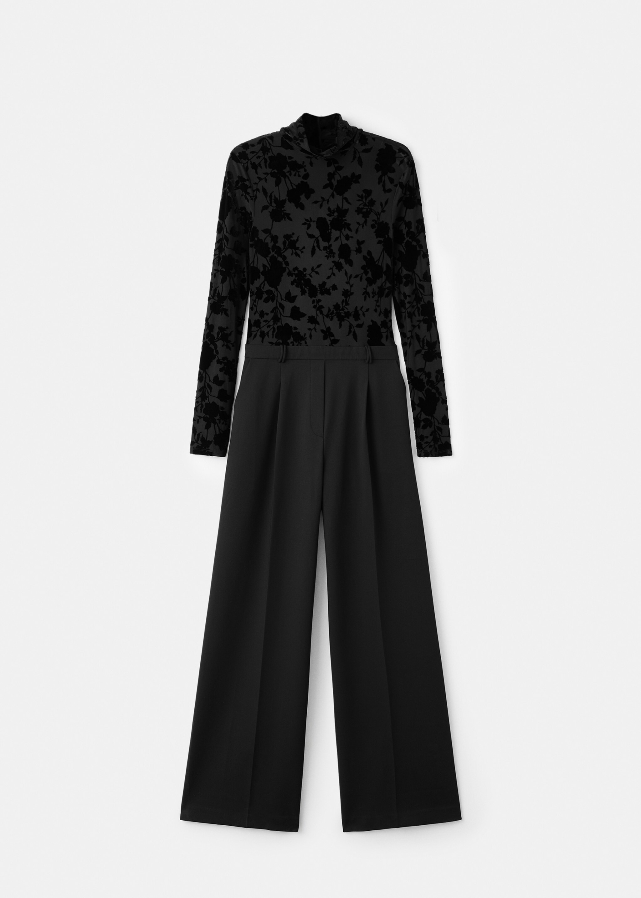 Jacquard jumpsuit - Article without model, Black. Ref: 27061248-00.