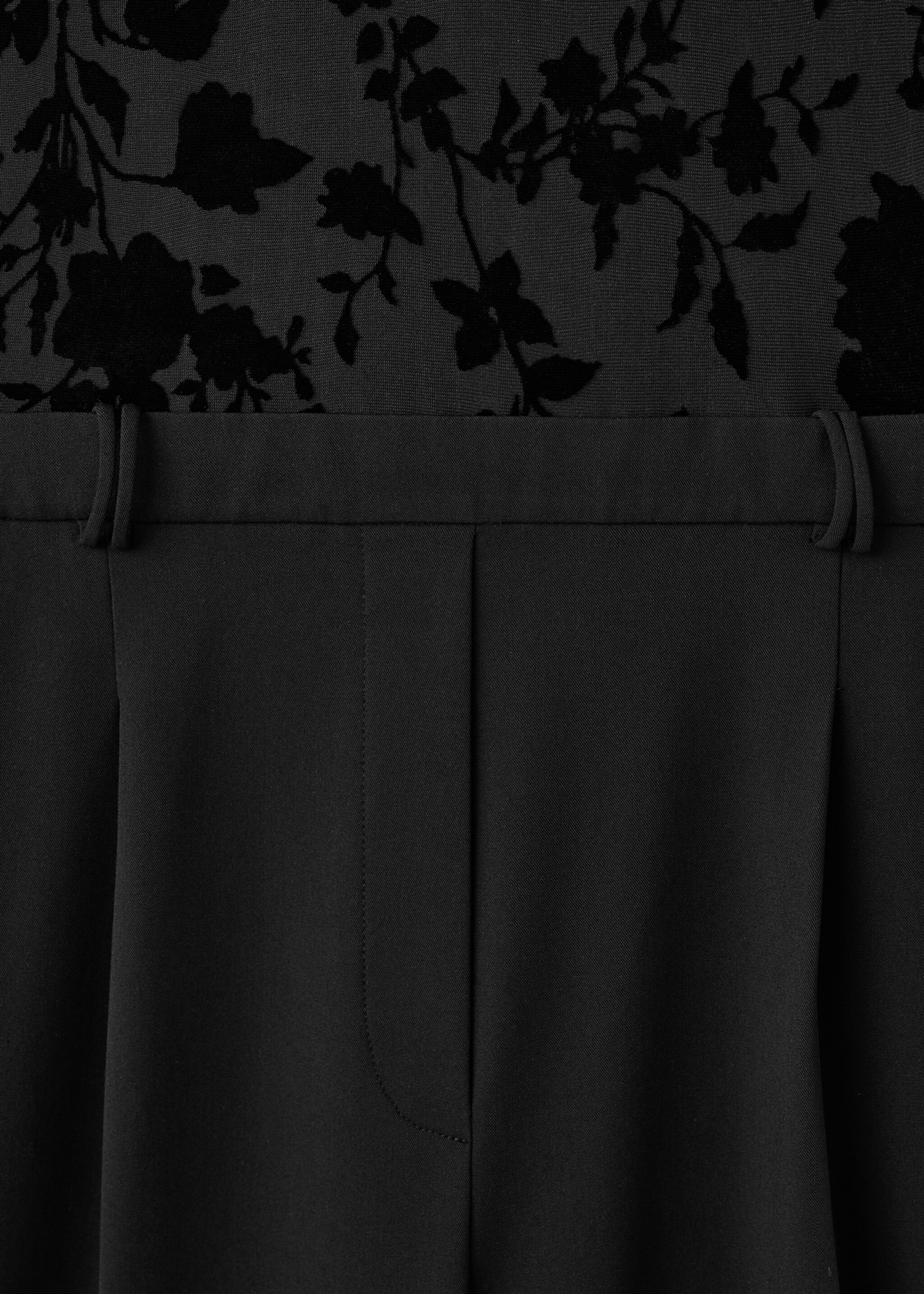 Jacquard jumpsuit - Details of the article 0, Black. Ref: 27061248-00.