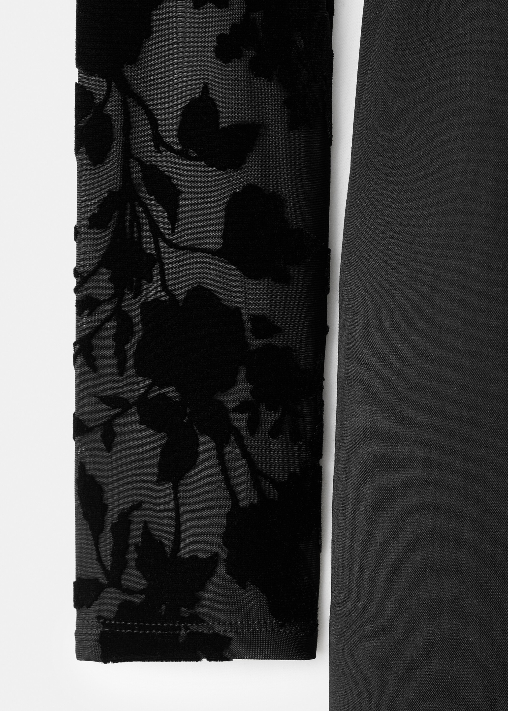 Jacquard jumpsuit - Details of the article 8, Black. Ref: 27061248-00.