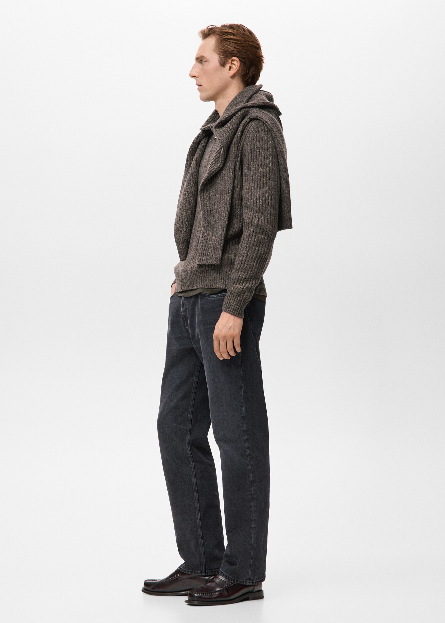 Ribbed-knit cardigan with zip - Details of the article 2