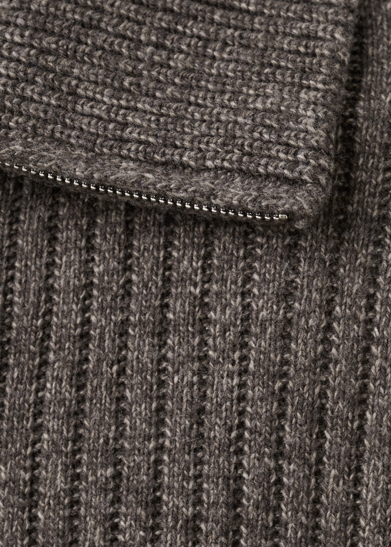 Ribbed-knit cardigan with zip - Details of the article 8