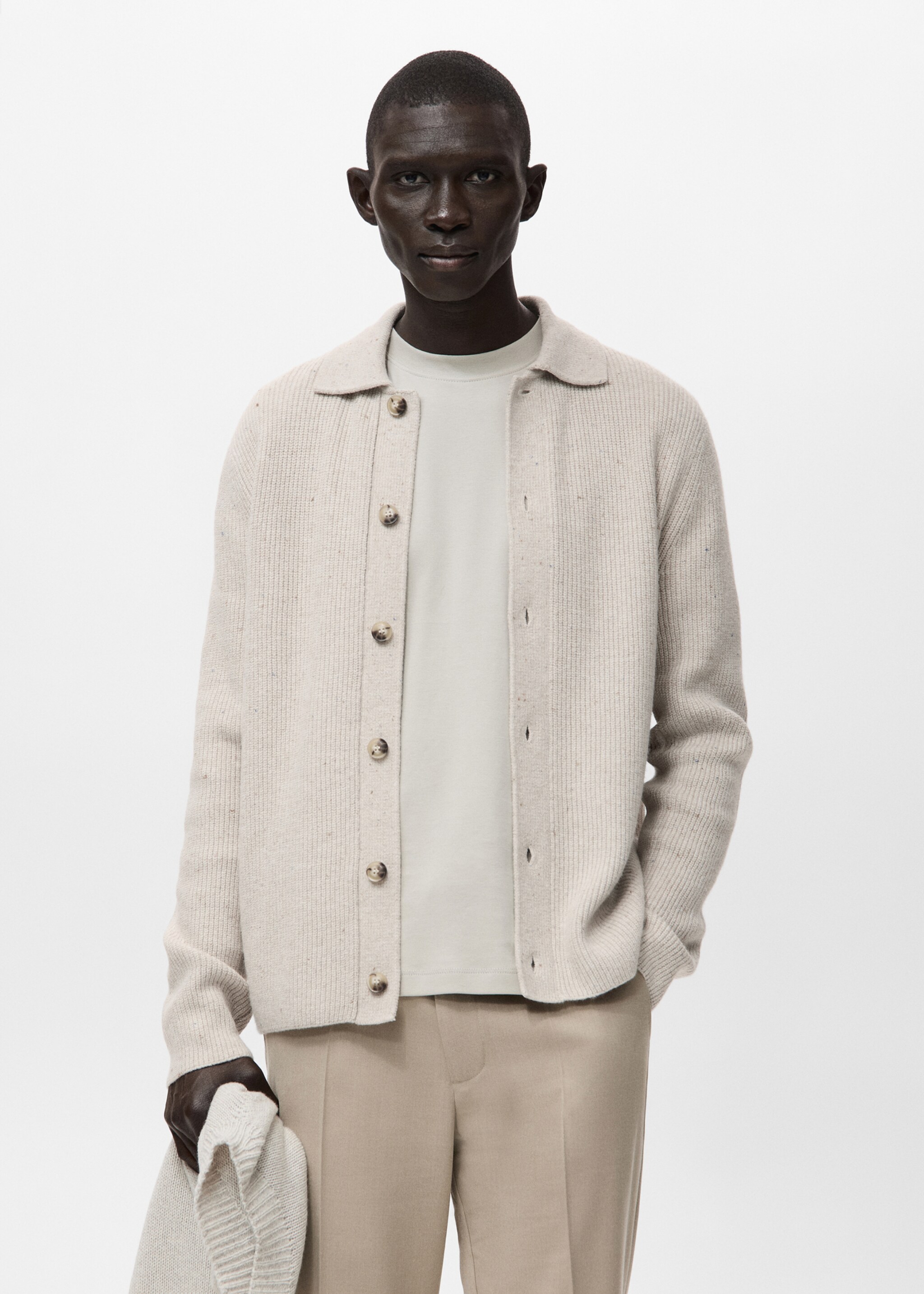 Cardigan dina - Mittlere Ansicht, Hellgrau/Pastellgrau. Ref: 27061251-00.