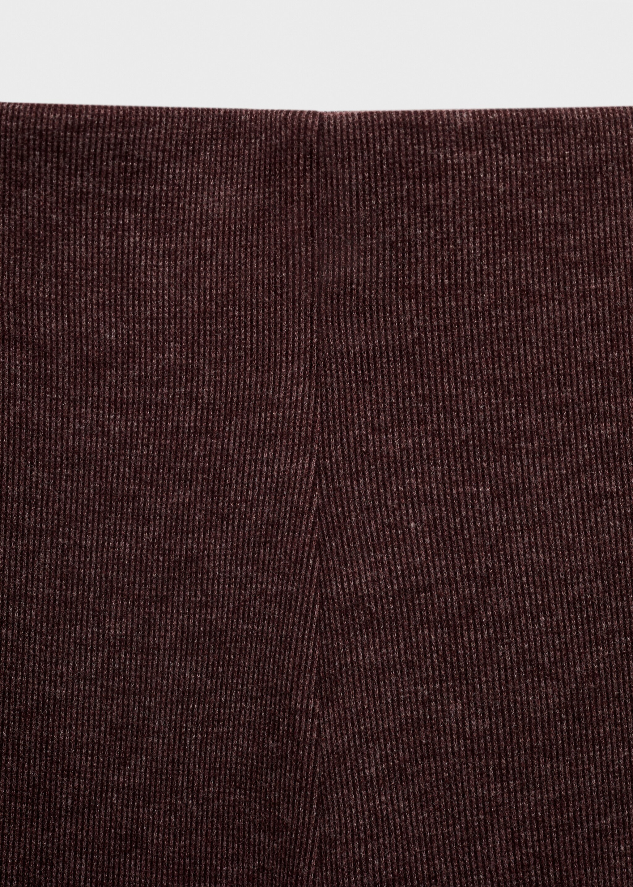 Knitted trousers with elastic waistband - Details of the article 8, Burgundy. Ref: 27061252-00.