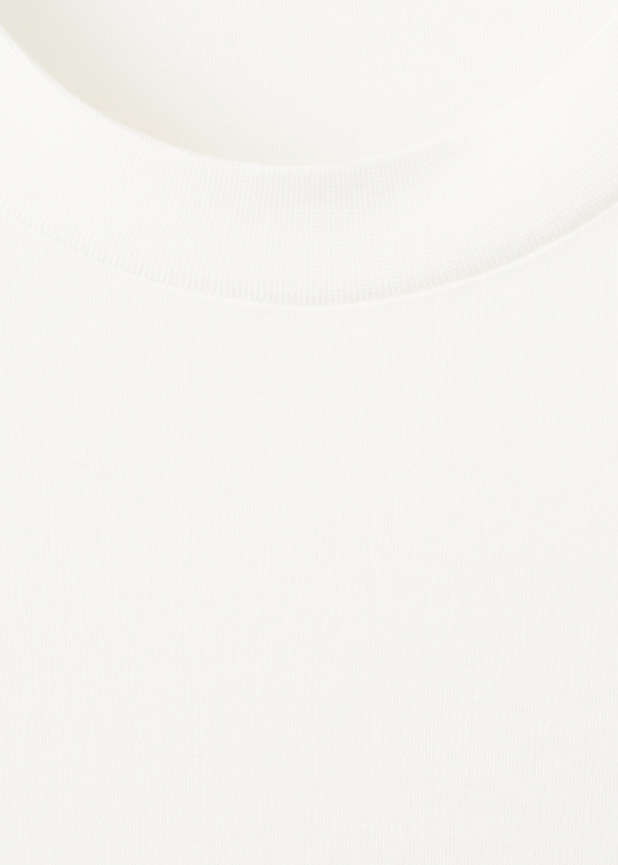 Long sleeve regular fit T-shirt - Details of the article 8, White. Ref: 27061254-00.