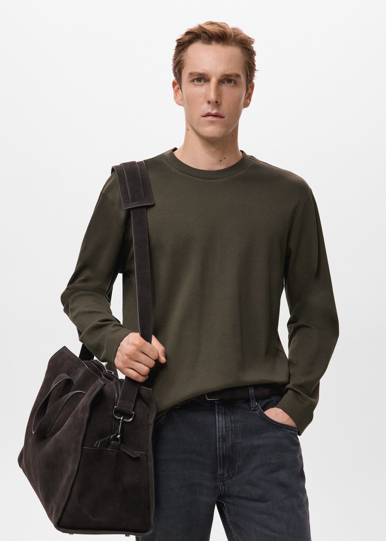 Long sleeve regular fit T-shirt - Medium plane