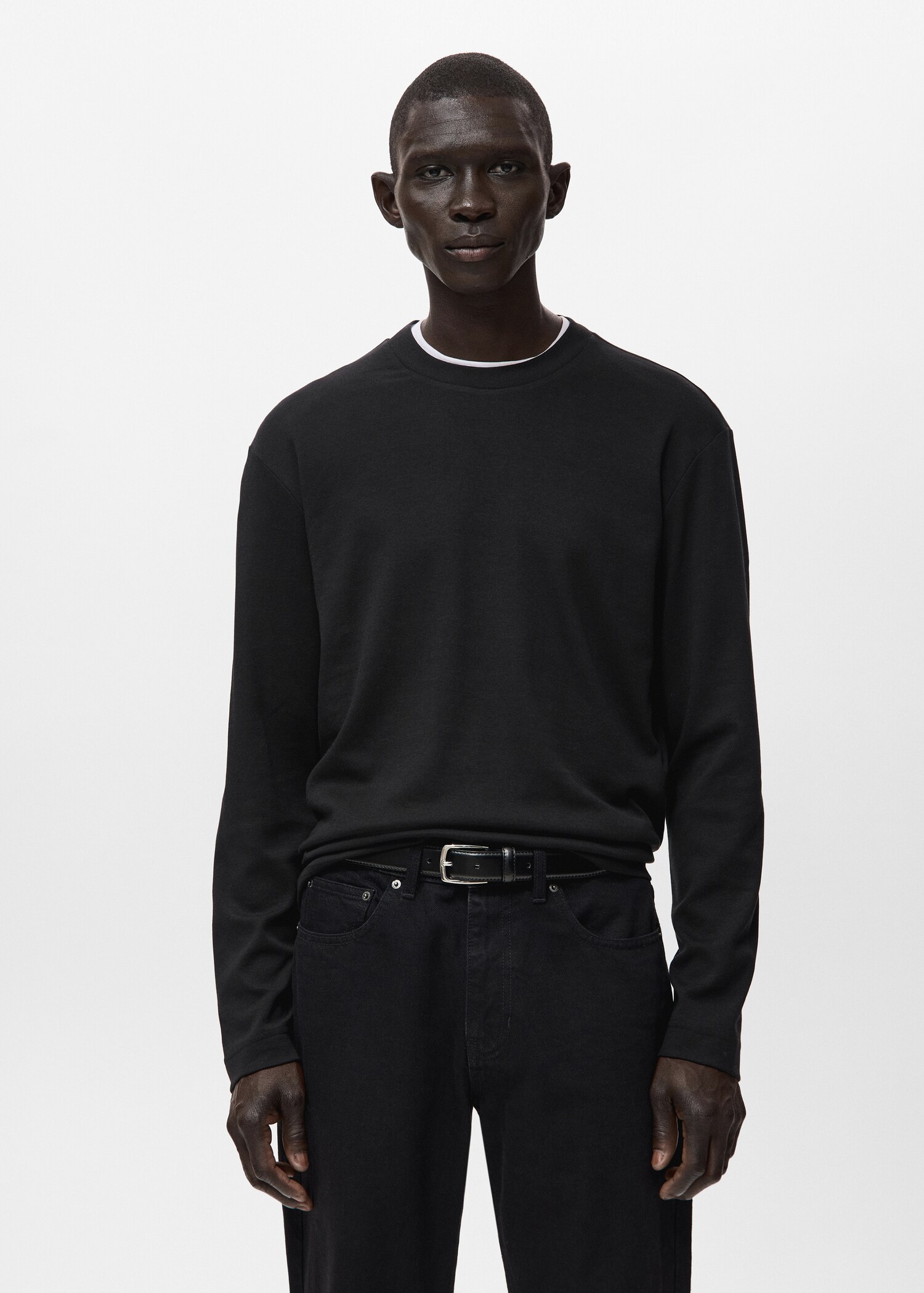 Long sleeve regular fit T-shirt - Medium plane