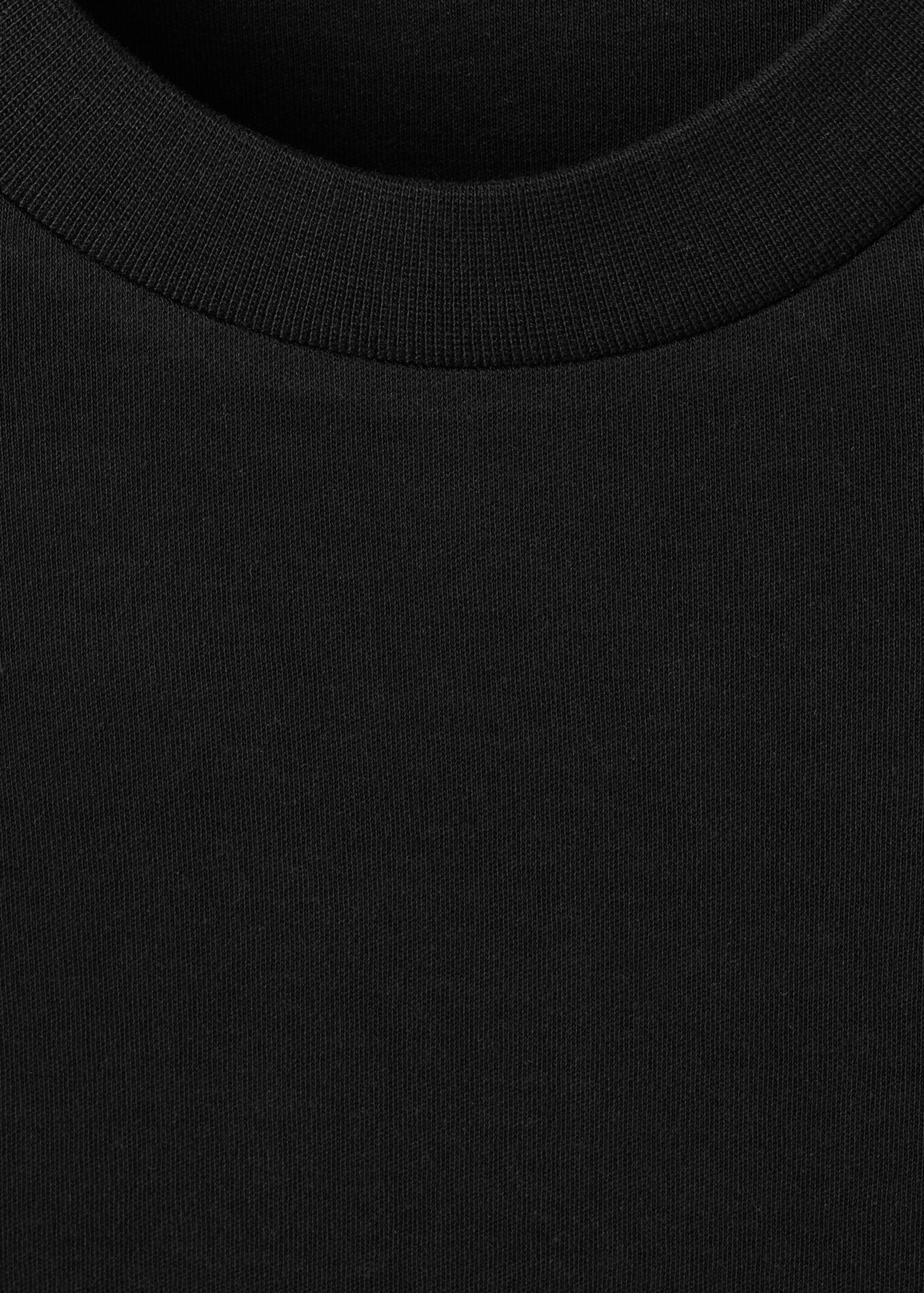 Long sleeve regular fit T-shirt - Details of the article 8, Black. Ref: 27061254-00.