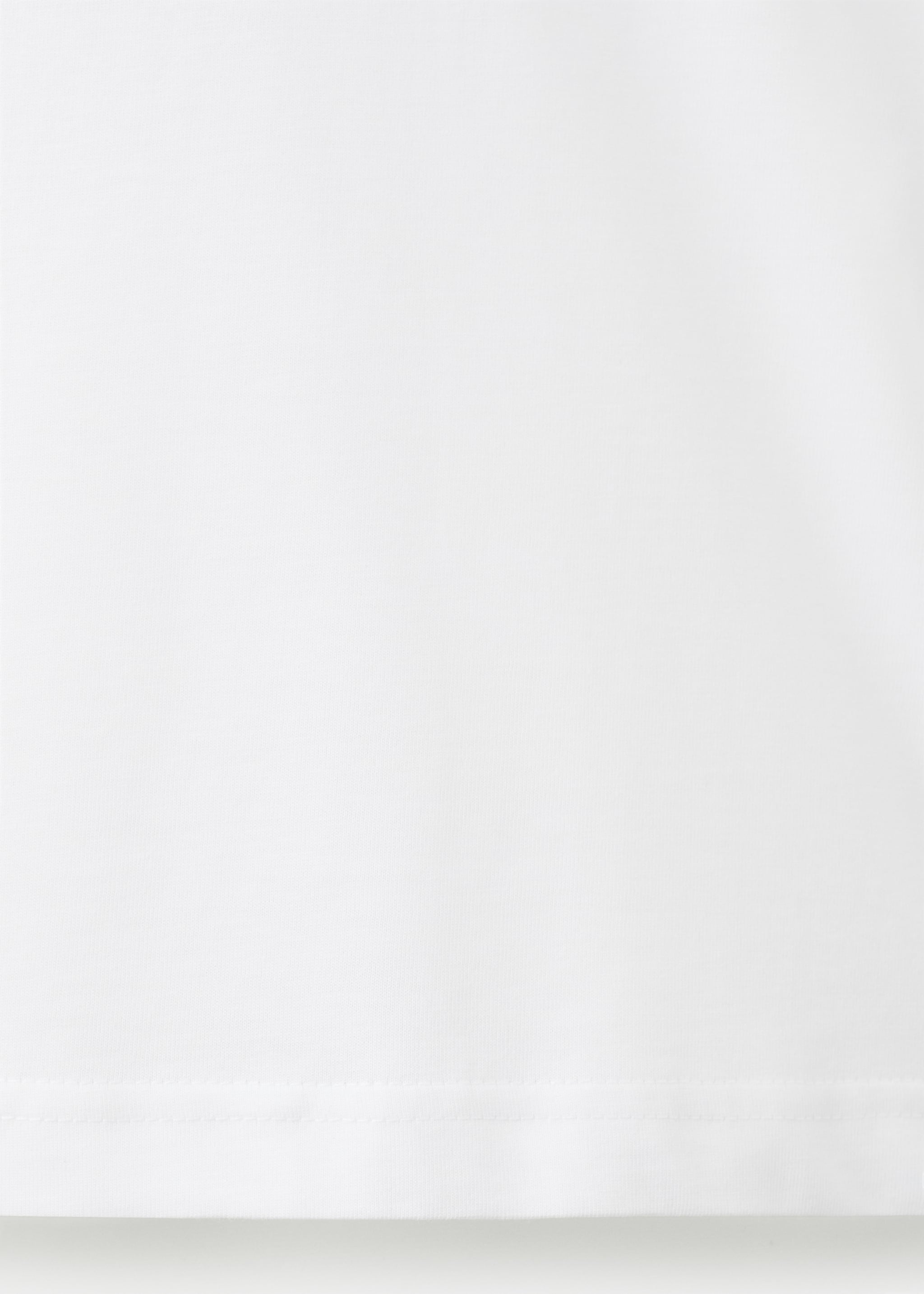 100% cotton slim-fit V-neck t-shirt - Details of the article 0, White. Ref: 27061261-00.