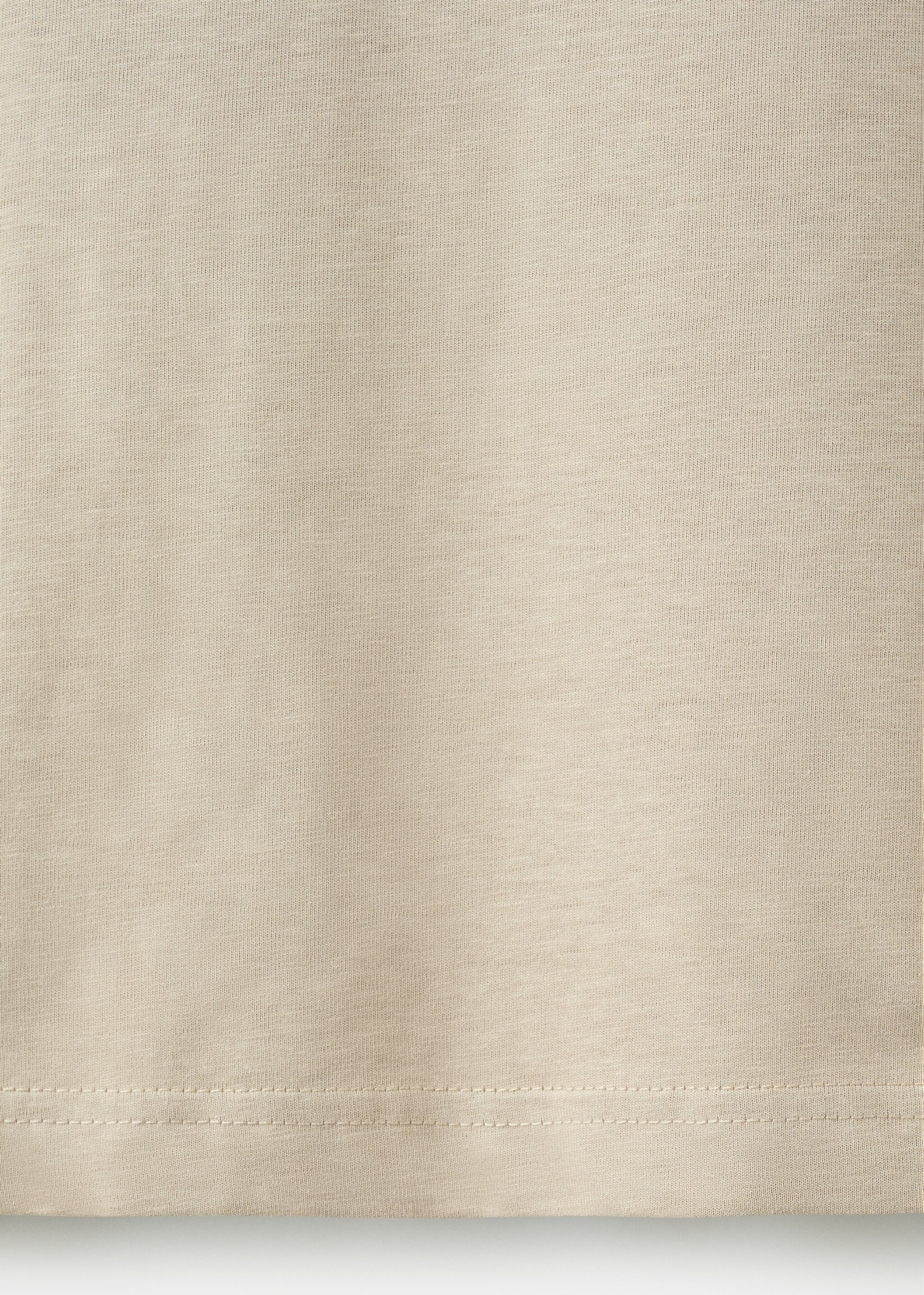 100% cotton slim-fit V-neck t-shirt - Details of the article 0, Beige. Ref: 27061261-00.
