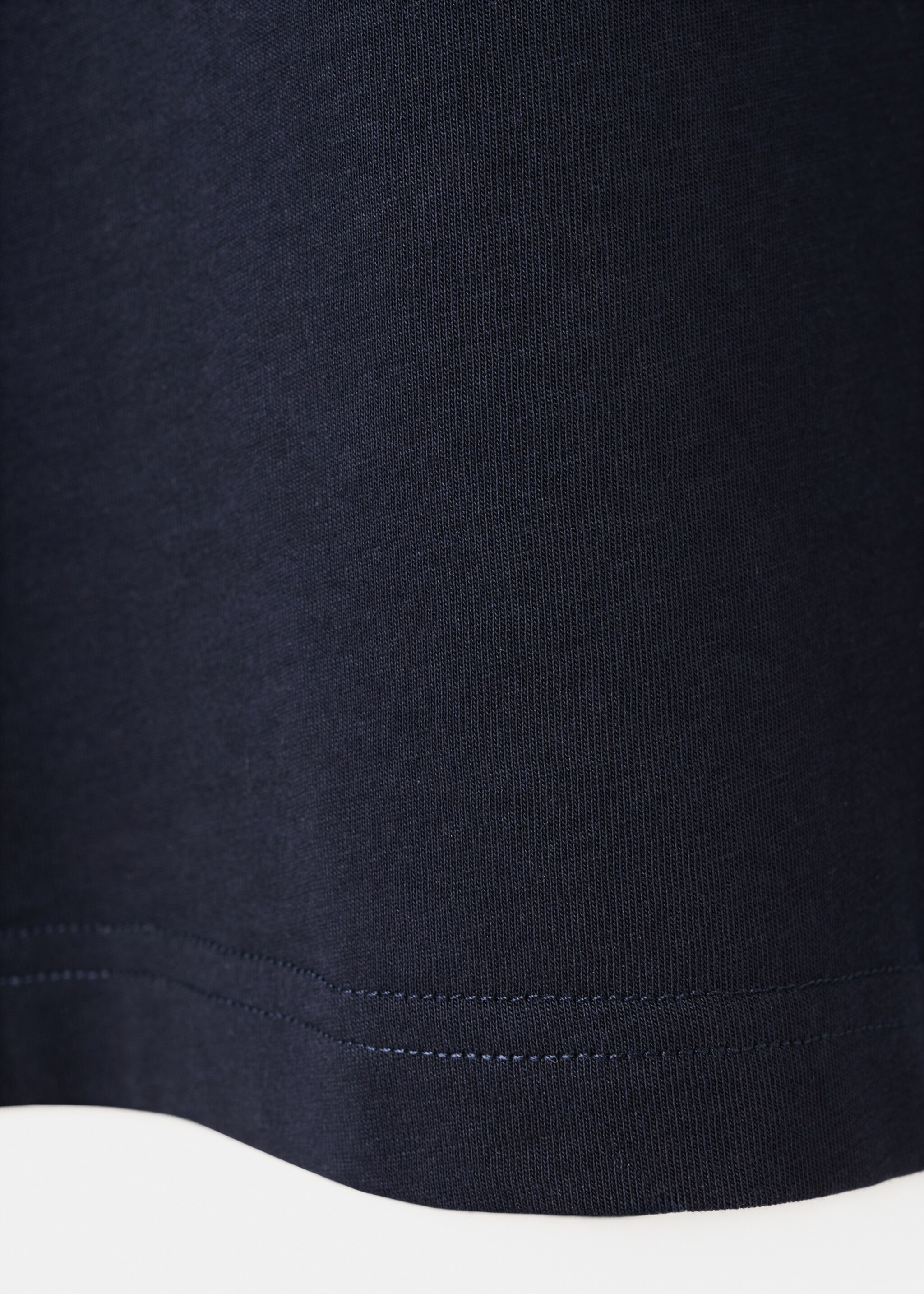 100% cotton slim-fit V-neck t-shirt - Details of the article 0, Navy. Ref: 27061261-00.