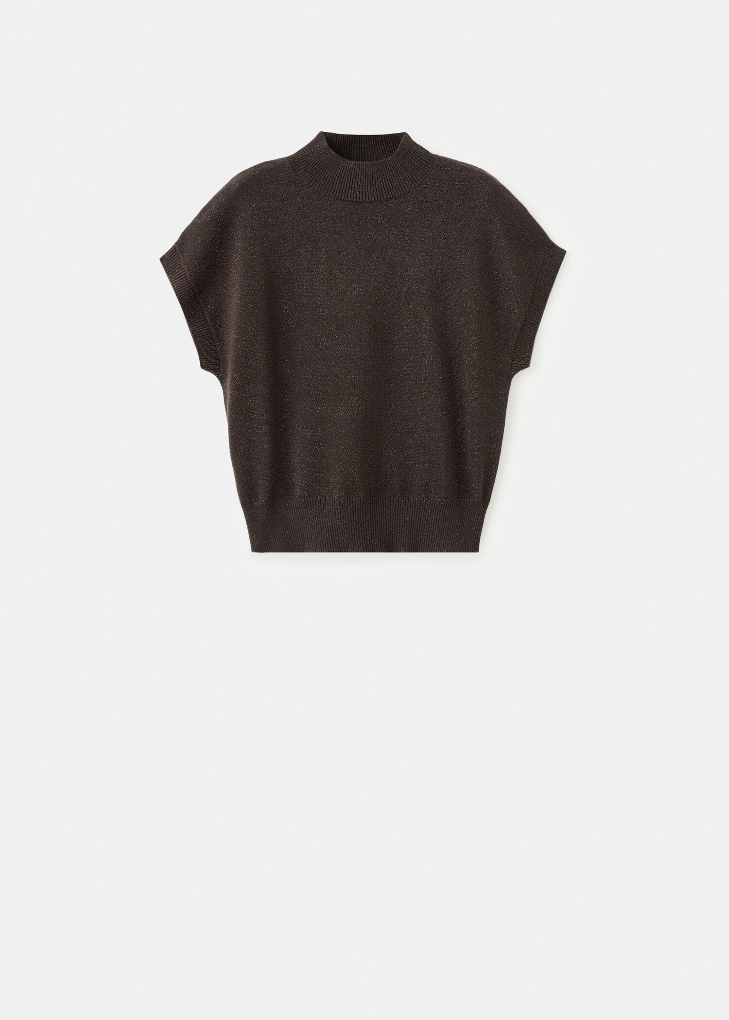 Short-sleeved lurex sweater - Article without model