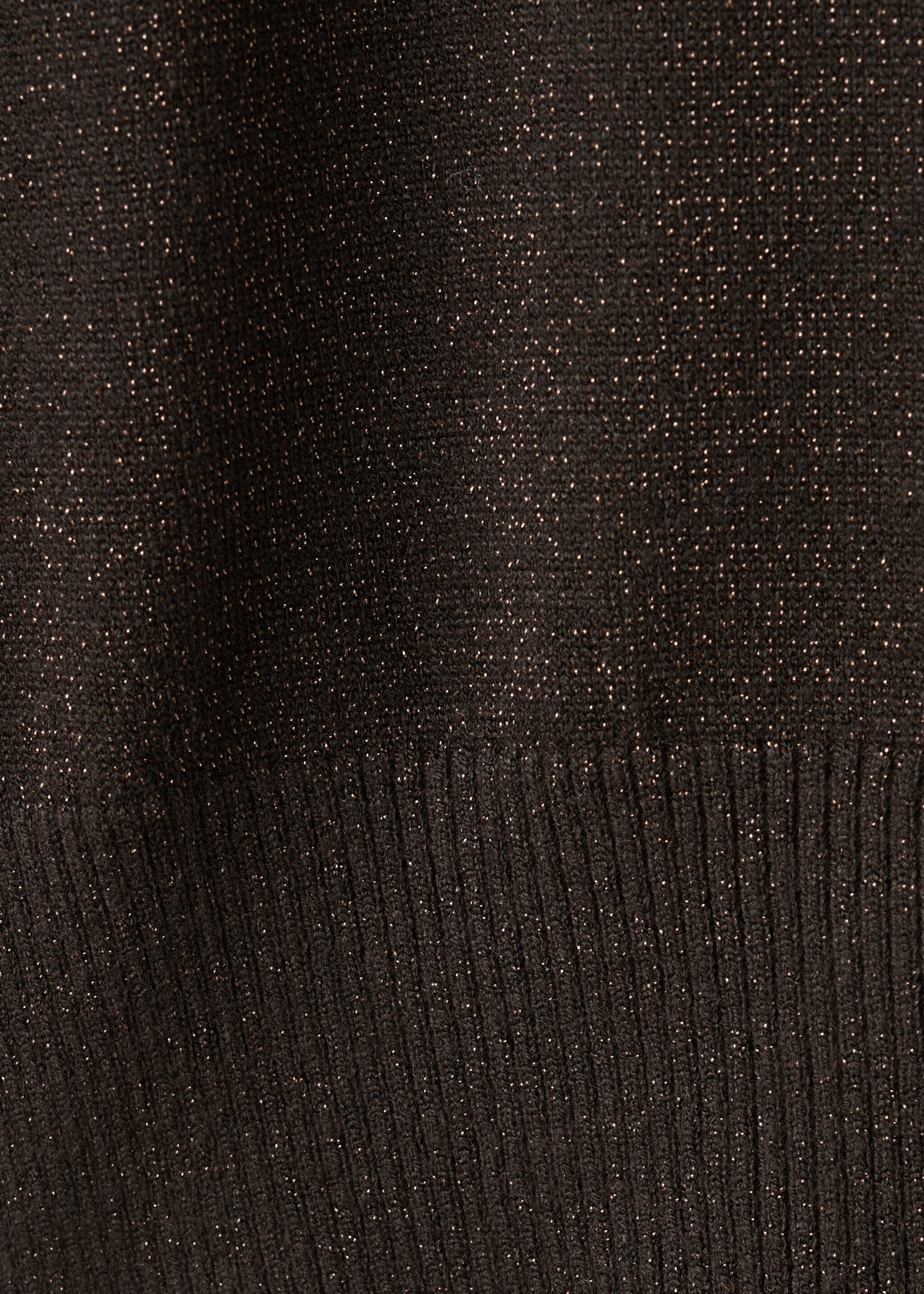 Short-sleeved lurex sweater - Details of the article 0, Chocolate. Ref: 27061262-00.