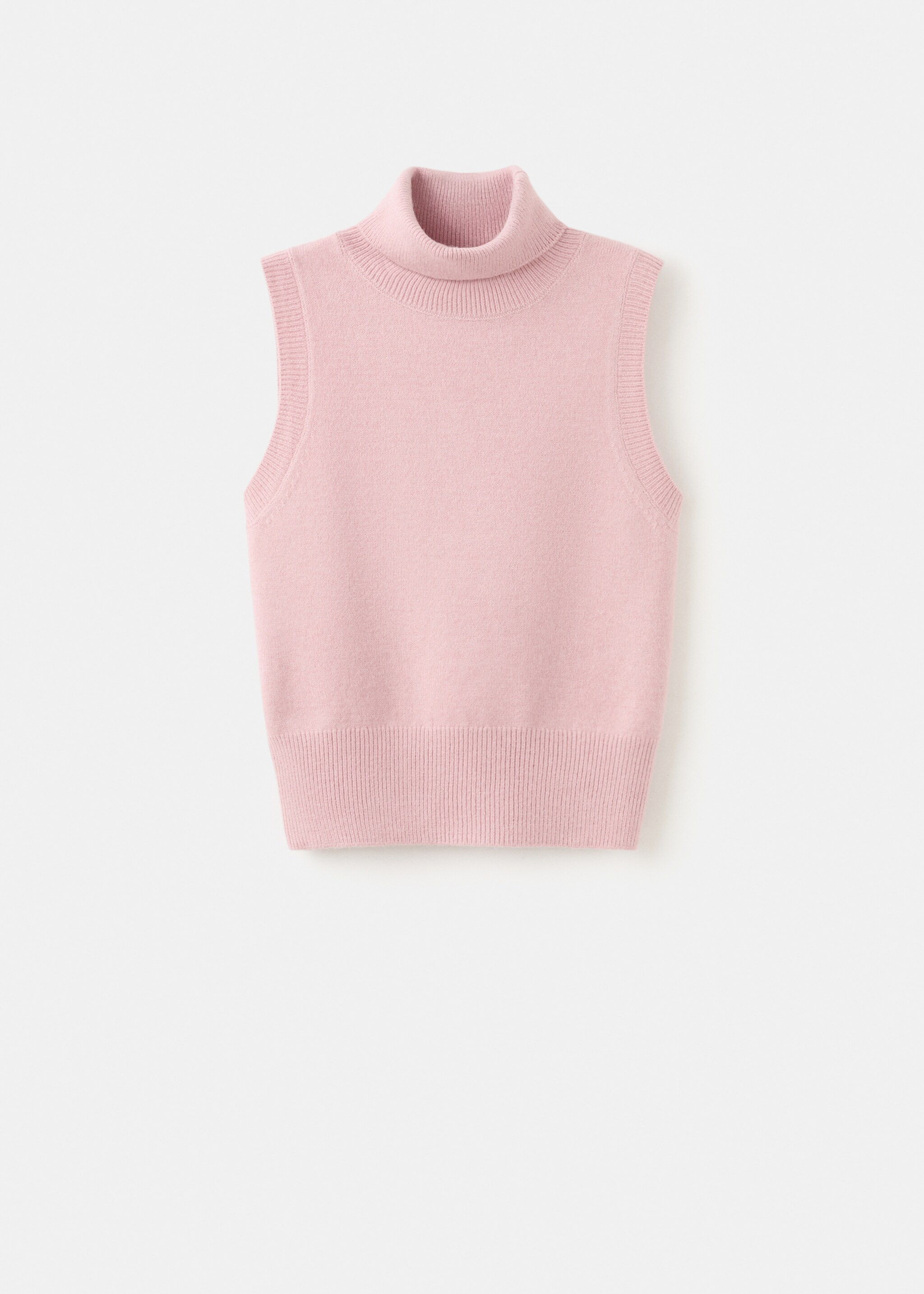 Turtleneck knit top - Article without model, Pale Pink. Ref: 27061263-00.