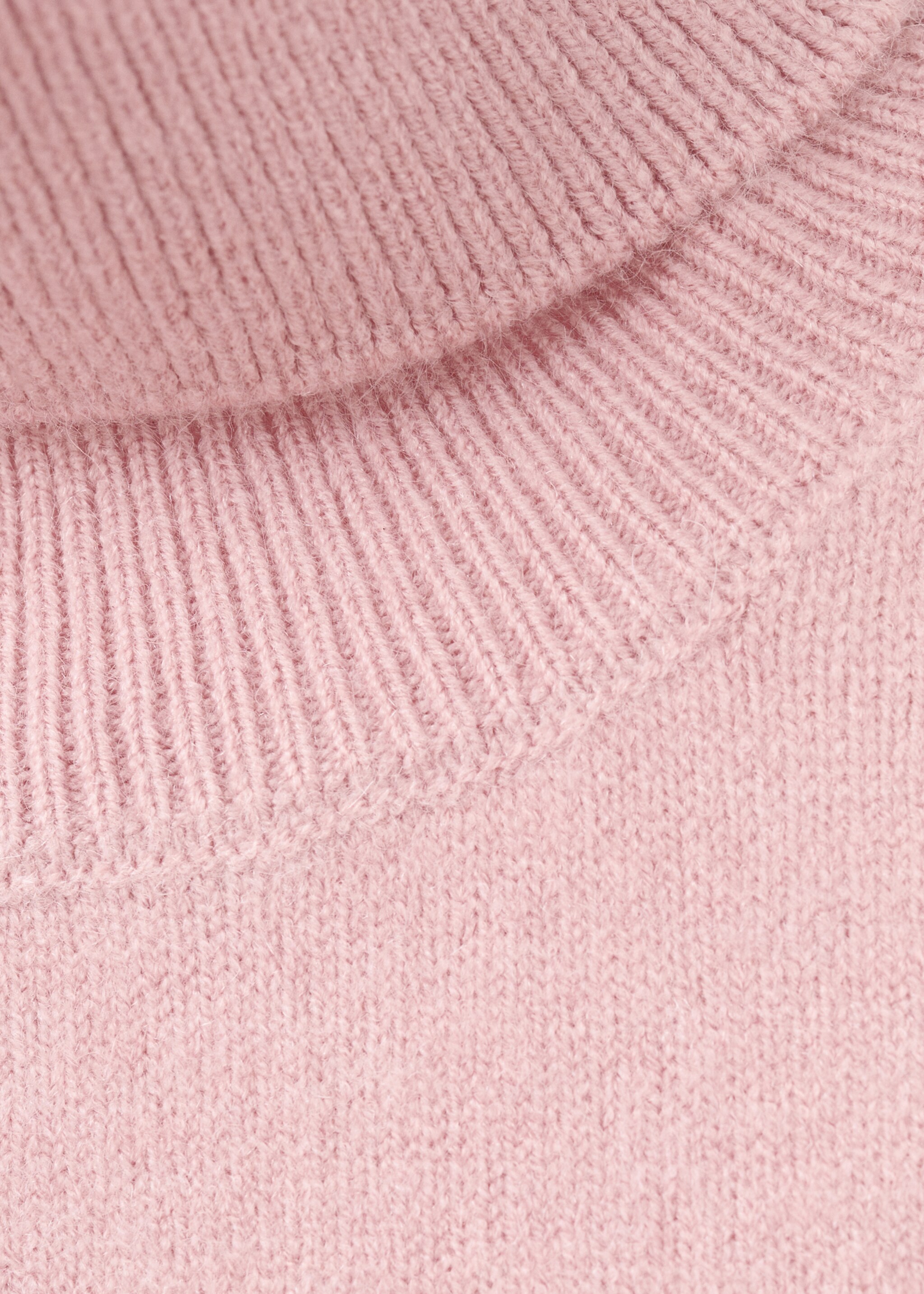 Turtleneck knit top - Details of the article 0, Pale Pink. Ref: 27061263-00.