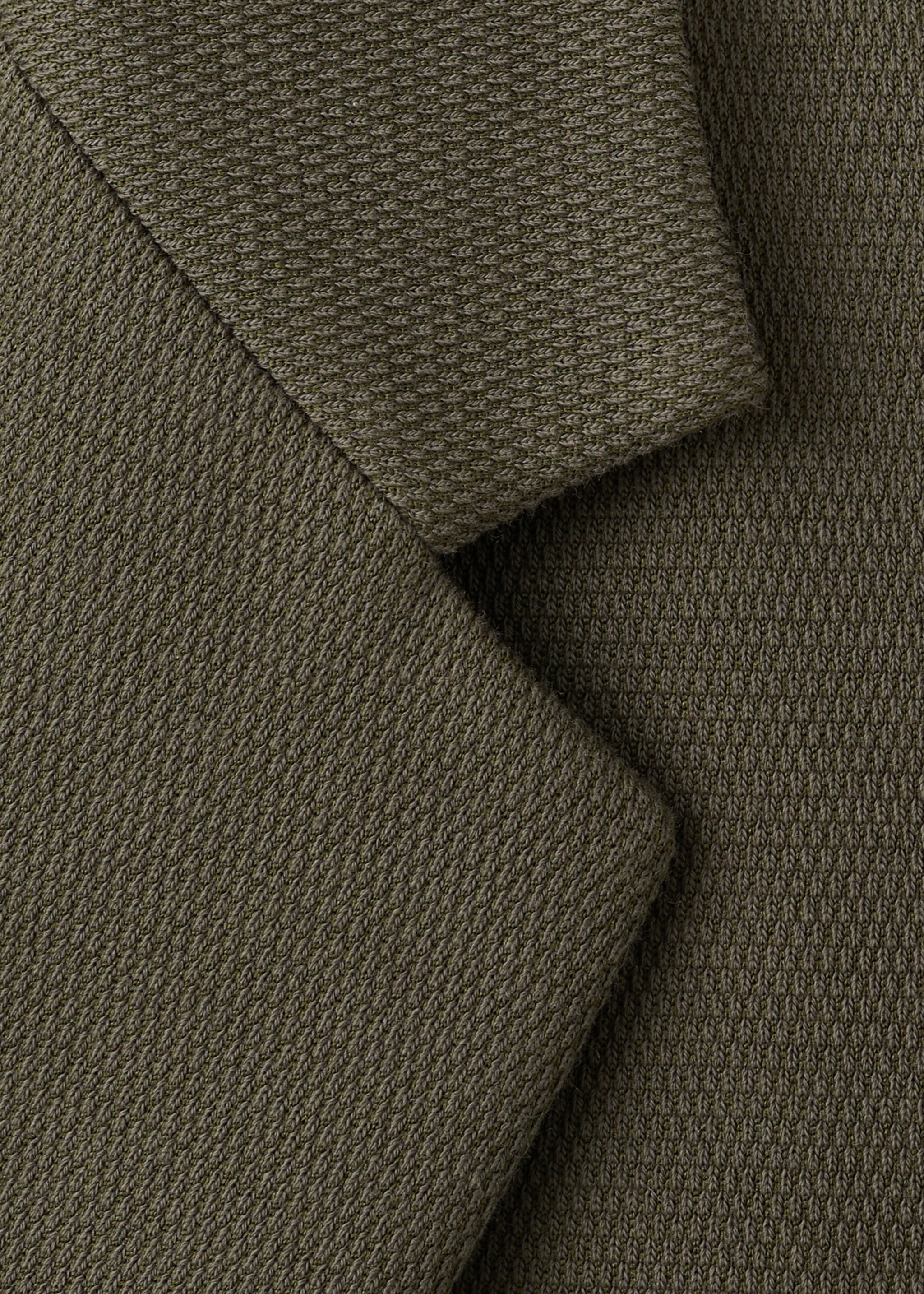 Slim-fit textured jacket - Details of the article 8, Khaki. Ref: 27061264-00.