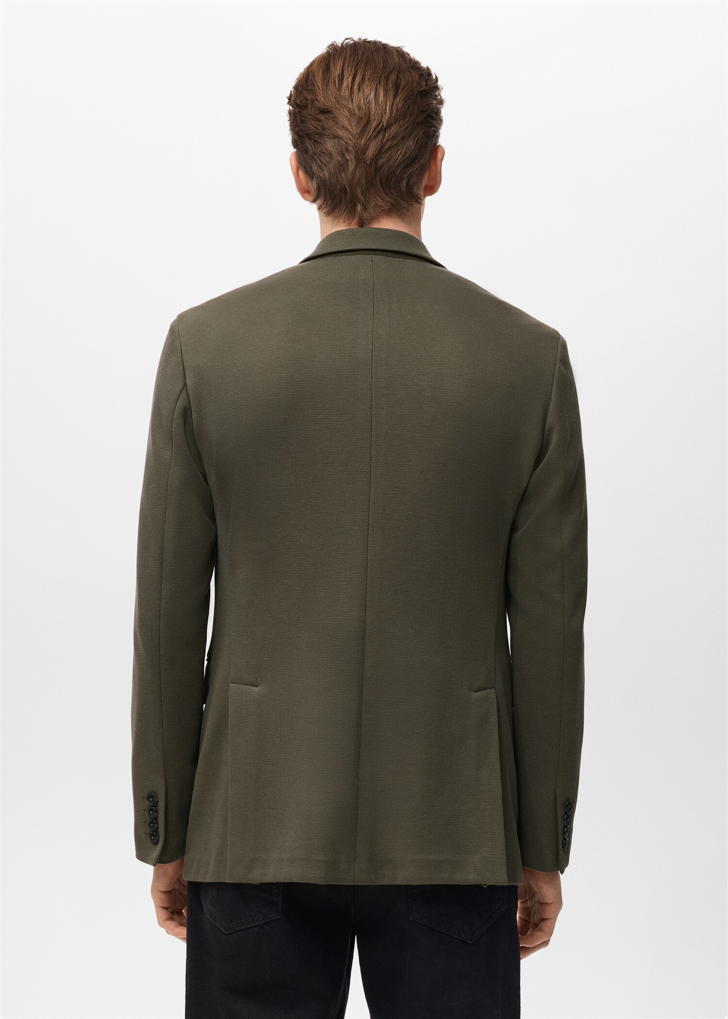 Slim-fit textured jacket - Reverse of the article