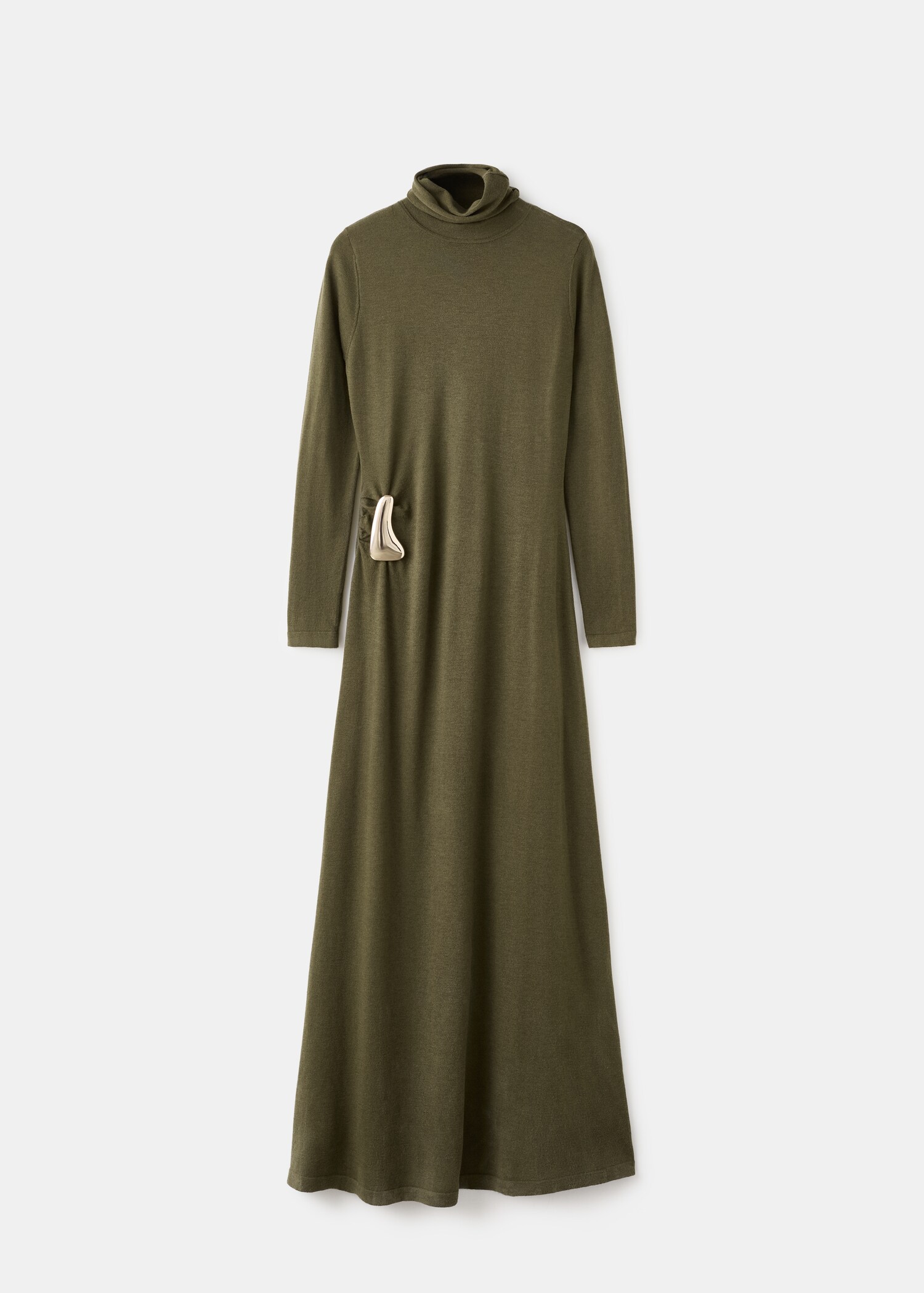 فستان برقبة عالية مع دبوس زينة - منتج دون نموذج