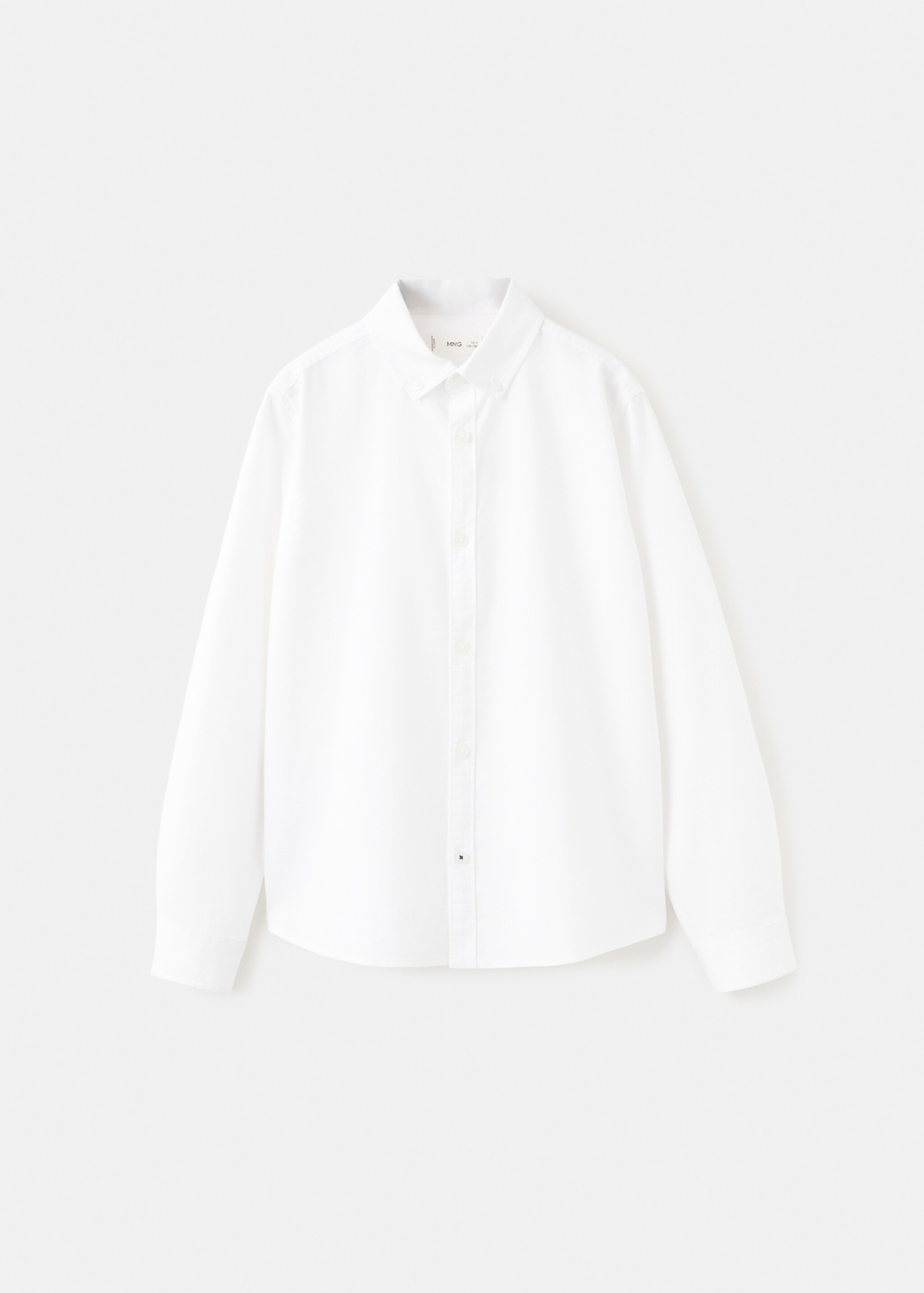 Oxford cotton shirt - Article without model, White. Ref: 27061266-00.