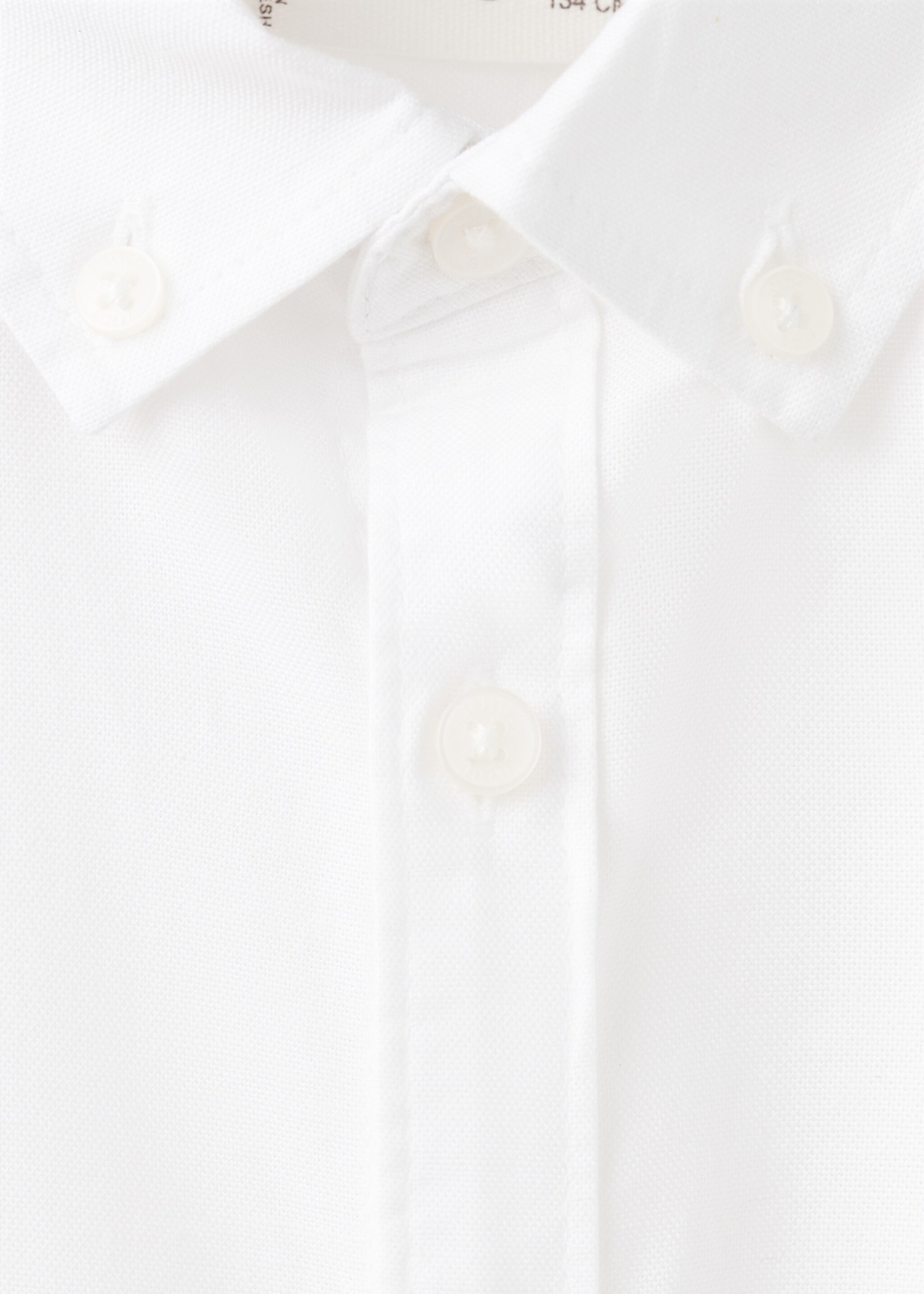 Oxford cotton shirt - Details of the article 8, White. Ref: 27061266-00.